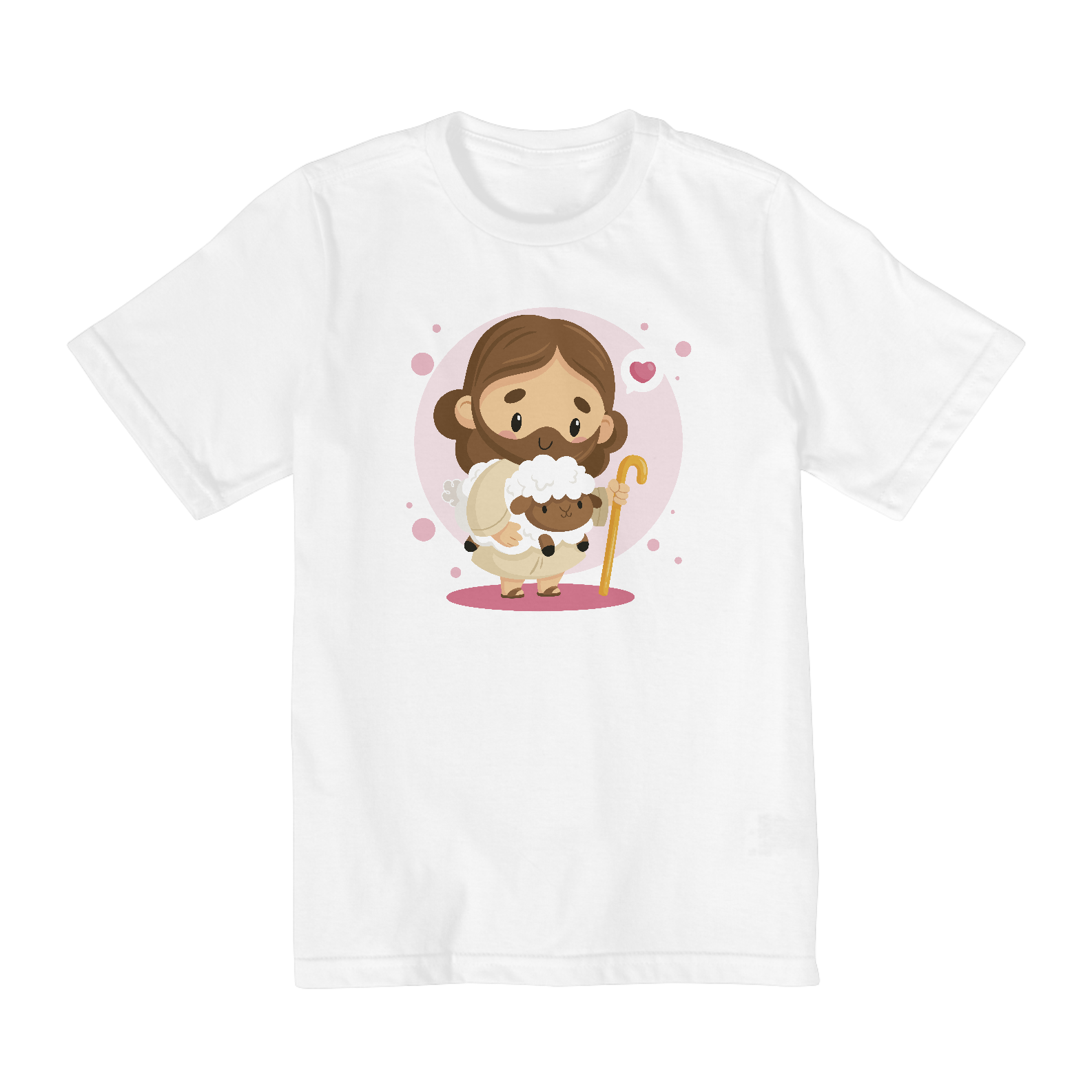 Camisa Infantil - Jesus Cristo - Rebanho - (2 A 8 anos)