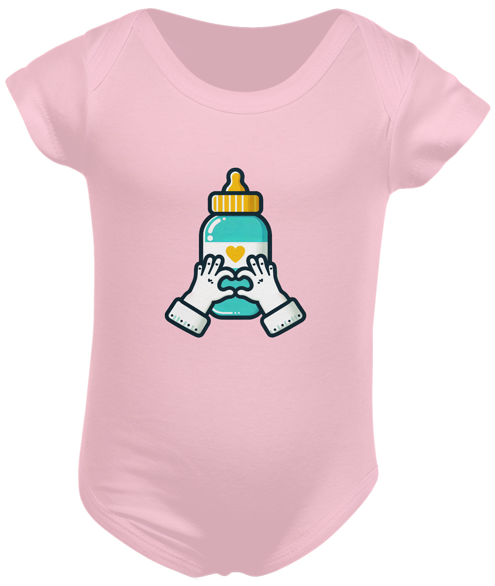 Amo Mamãe e Mamadeira - Body Infantil