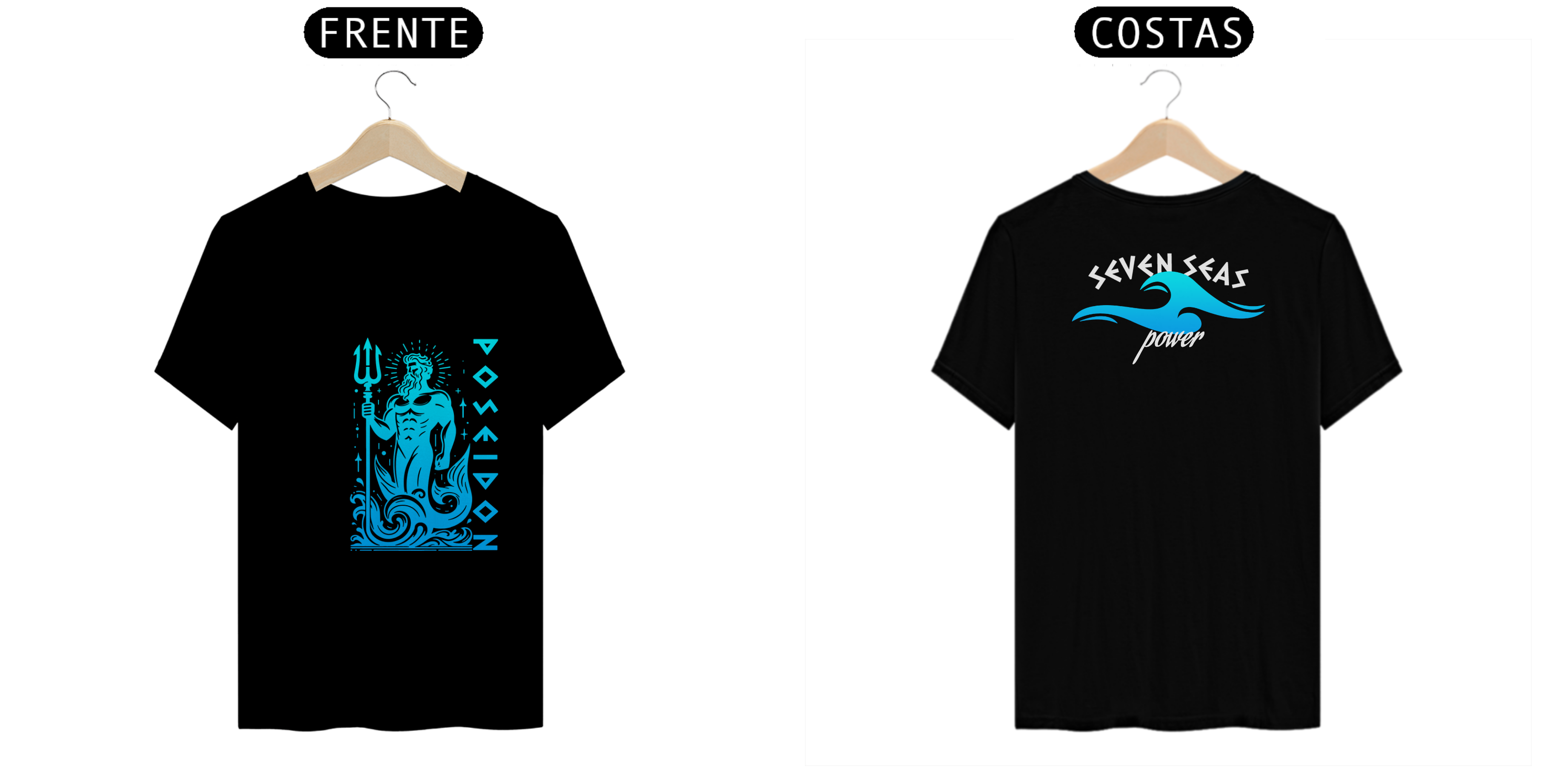 Camiseta Poseidon - Preta