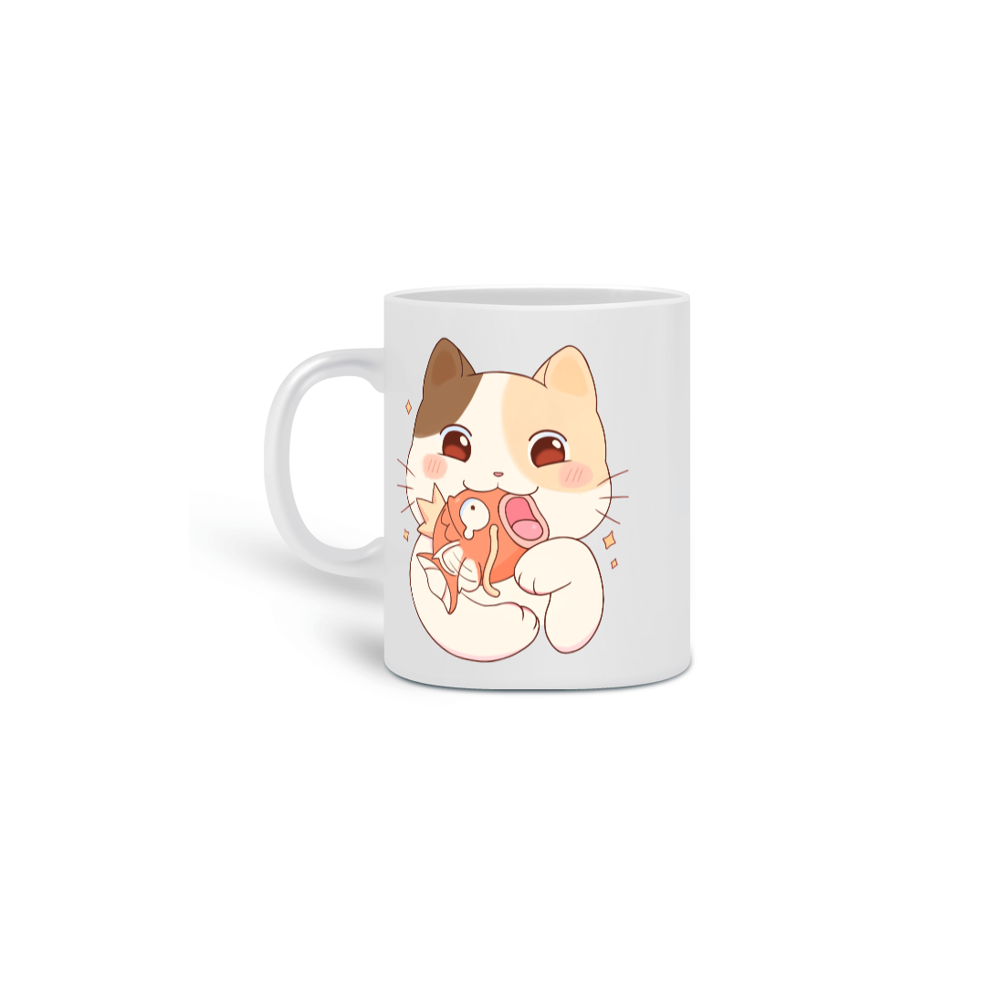Caneca Gatinho e Magikarp