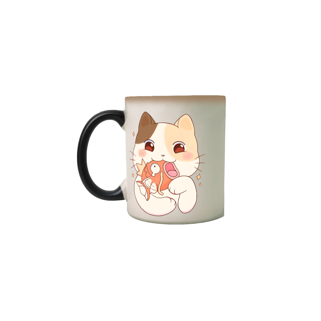 Caneca Mágica - Gatinho e Magikarp