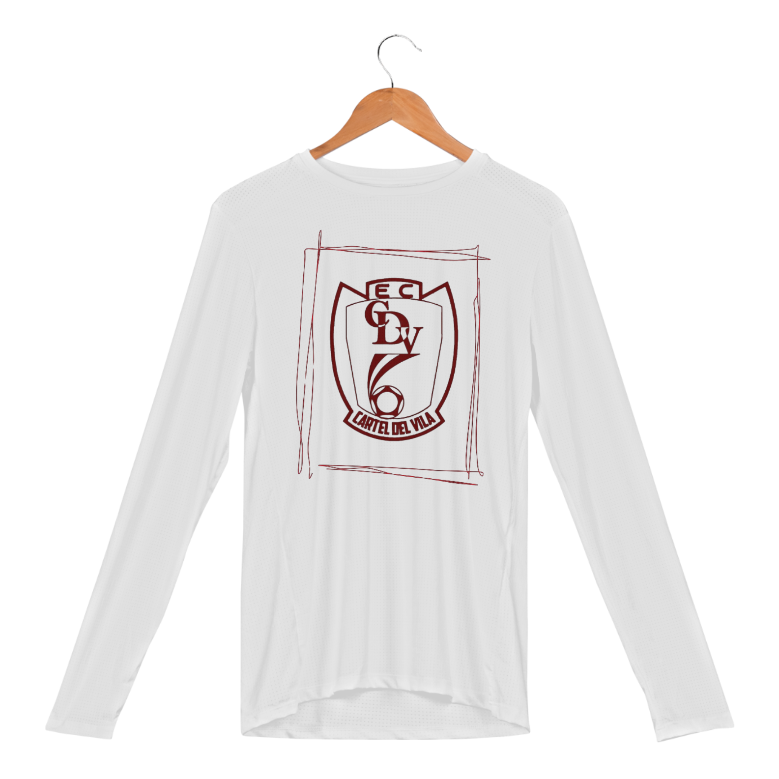 Camisa manga longa Cartel Del Vila escudo vermelho