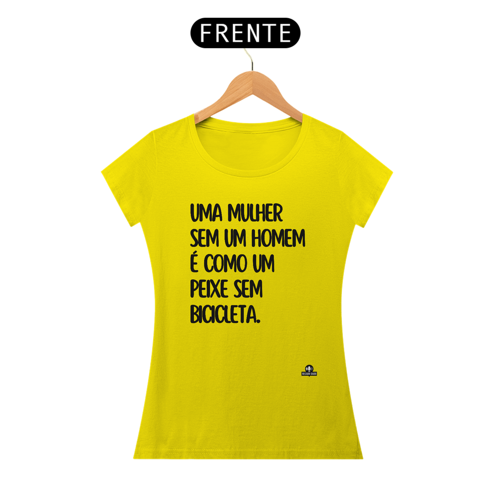 Camiseta feminina com frase engraçada 