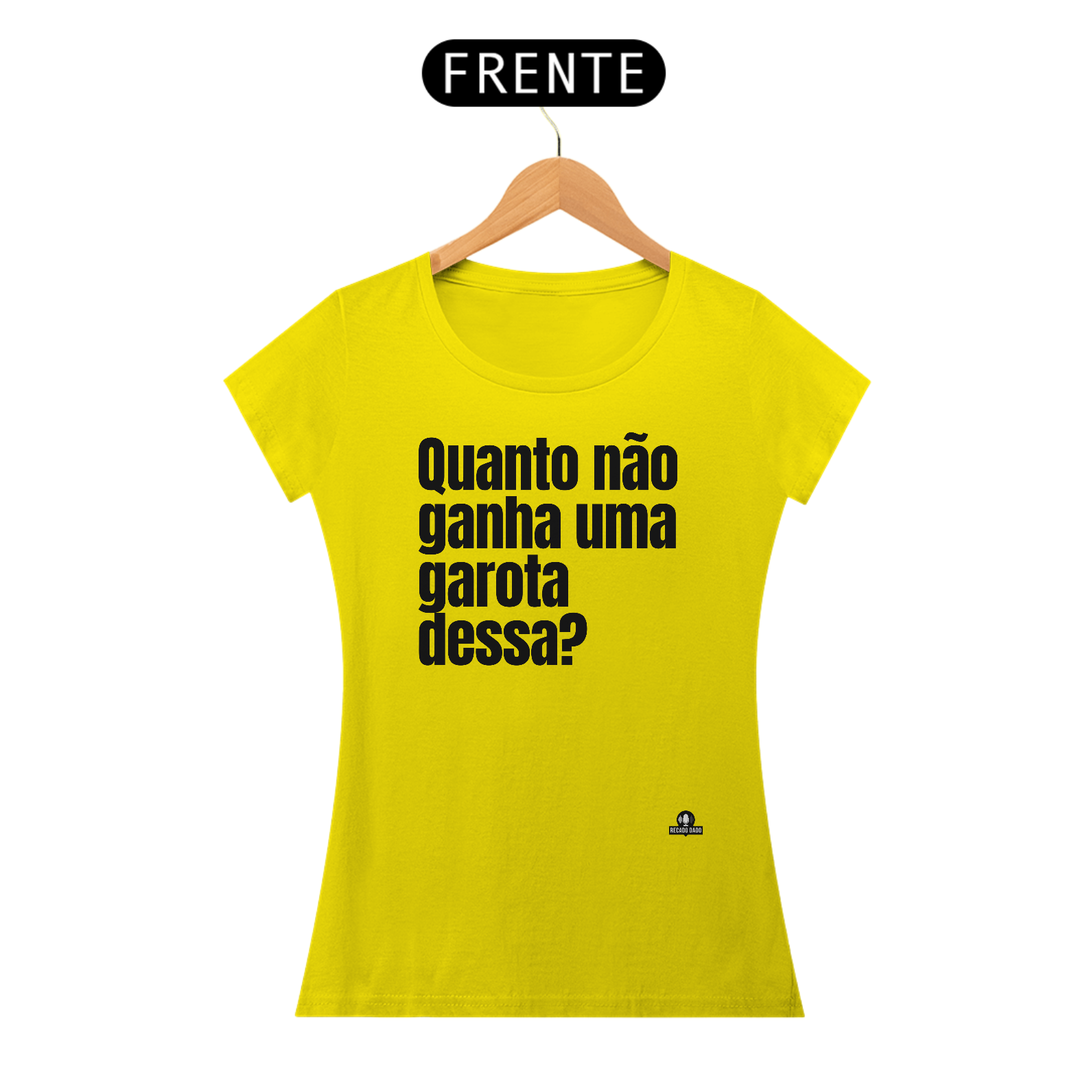 Camiseta com frase de humor 