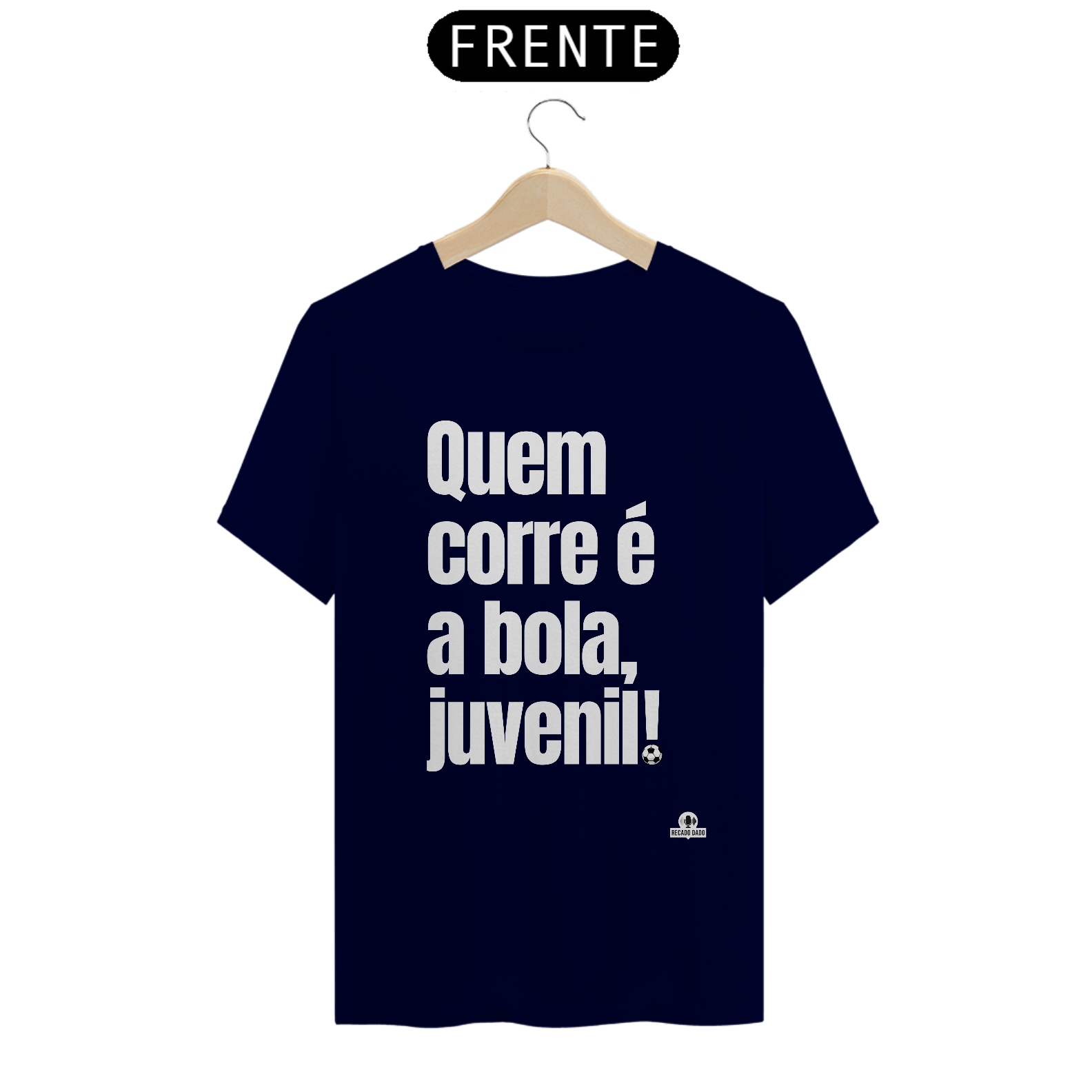 Camiseta de futebol com frase 