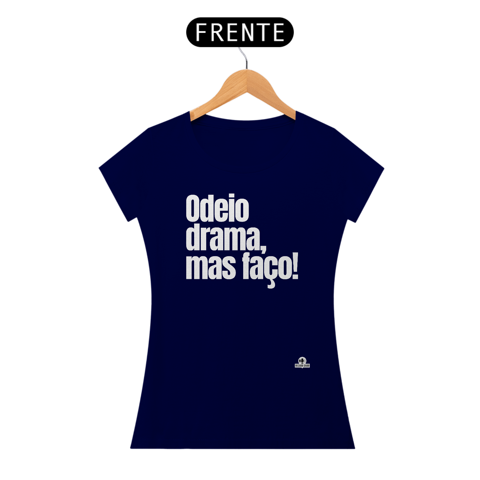 Camiseta feminina baby long com a frase engraçada 