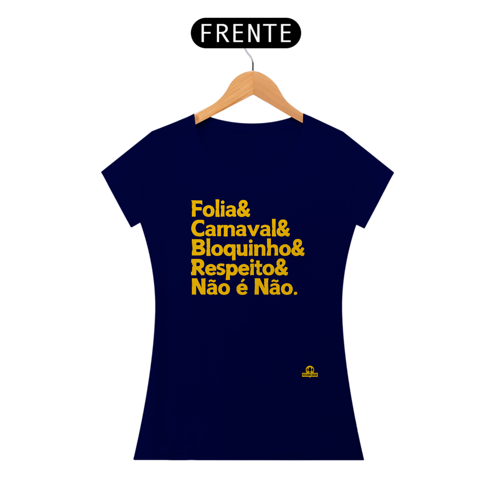 Camiseta baby long para o carnaval com frase 