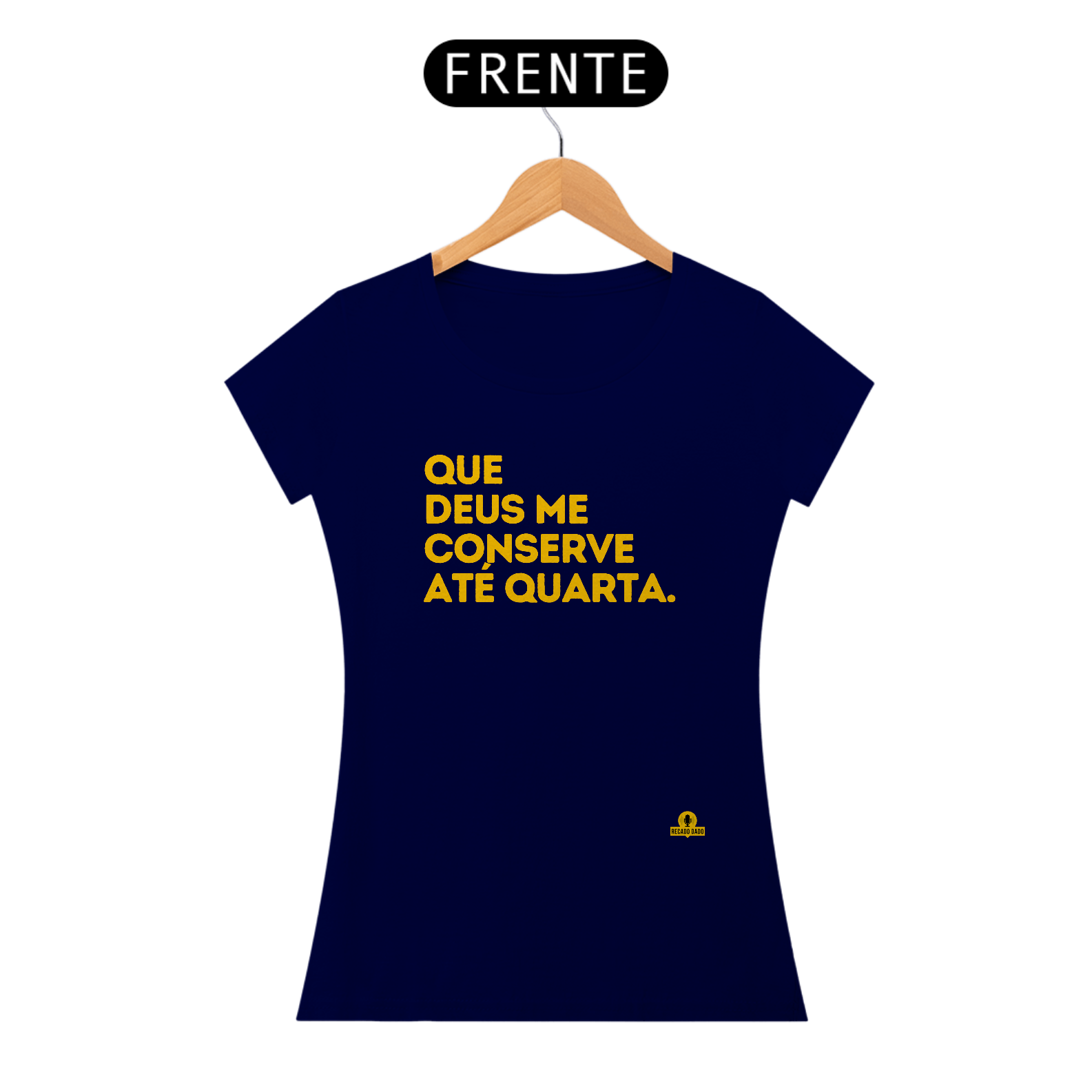 Camiseta baby long com frase de humor 