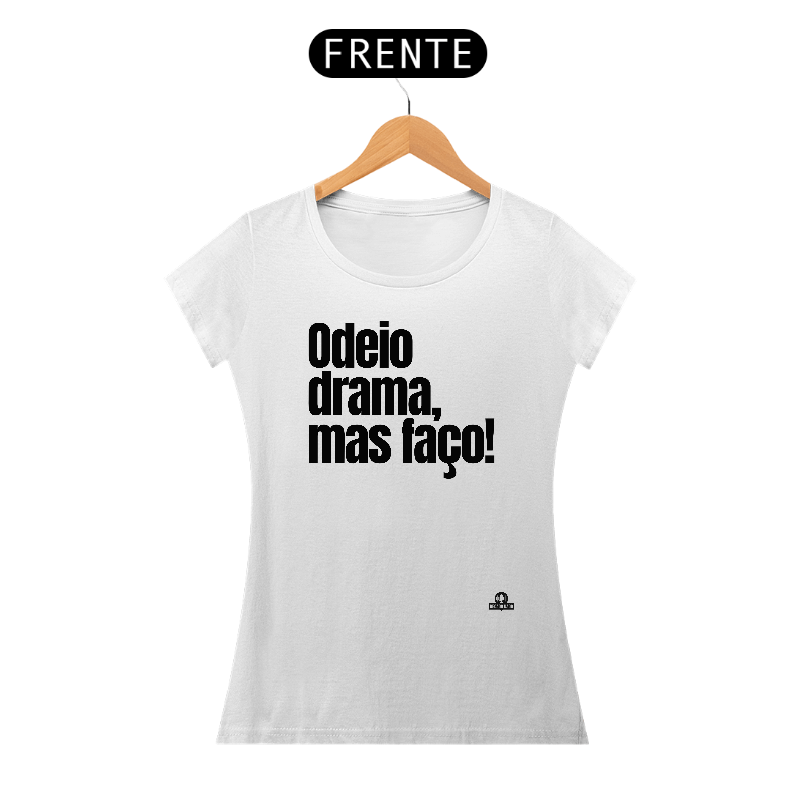 Camiseta feminina baby long com a frase engraçada 