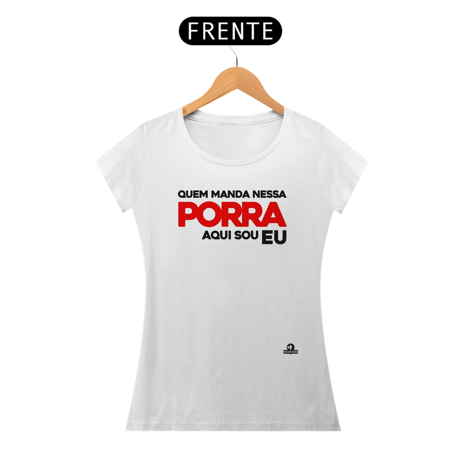 Camiseta com frase de humor 