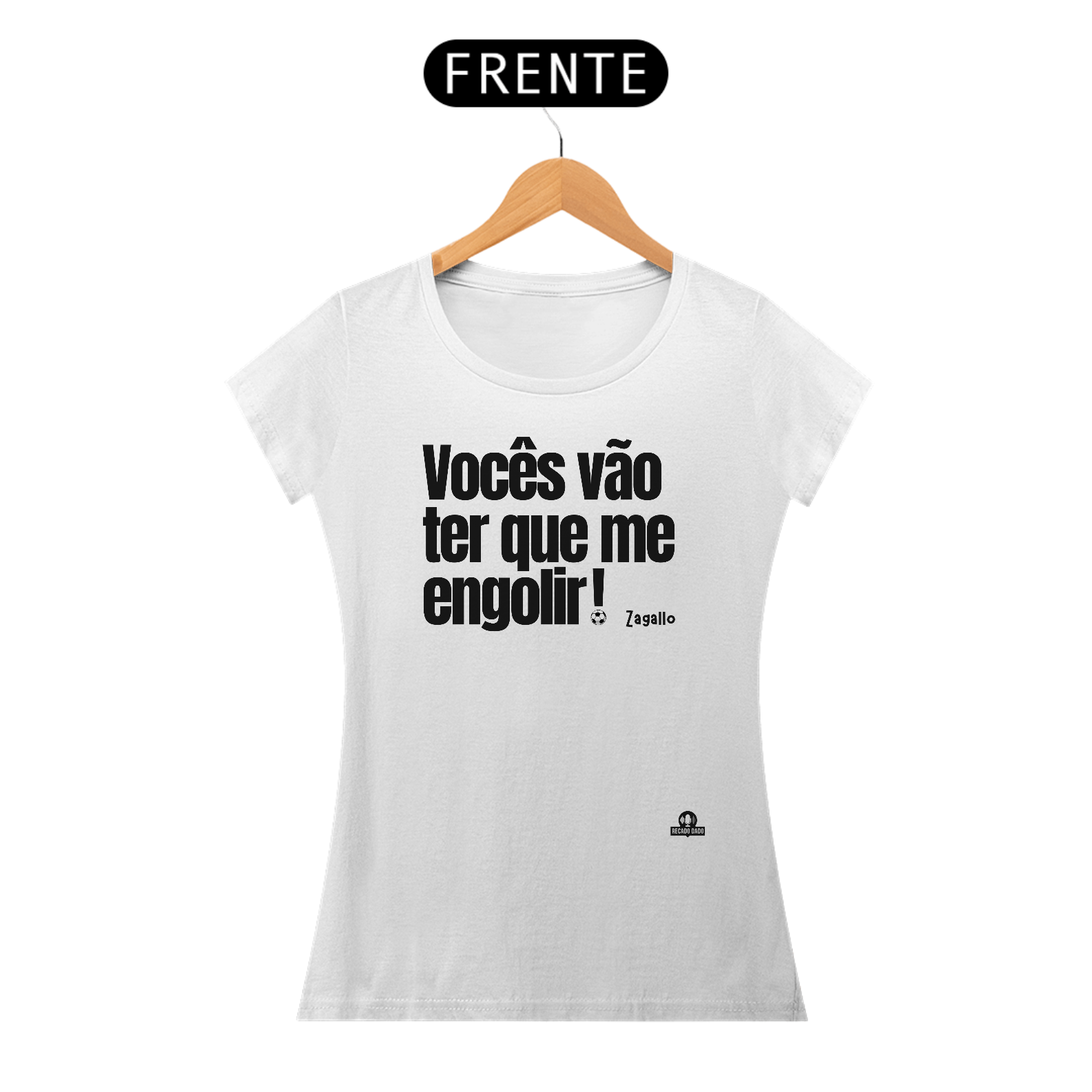 Camiseta de futebol com frase 