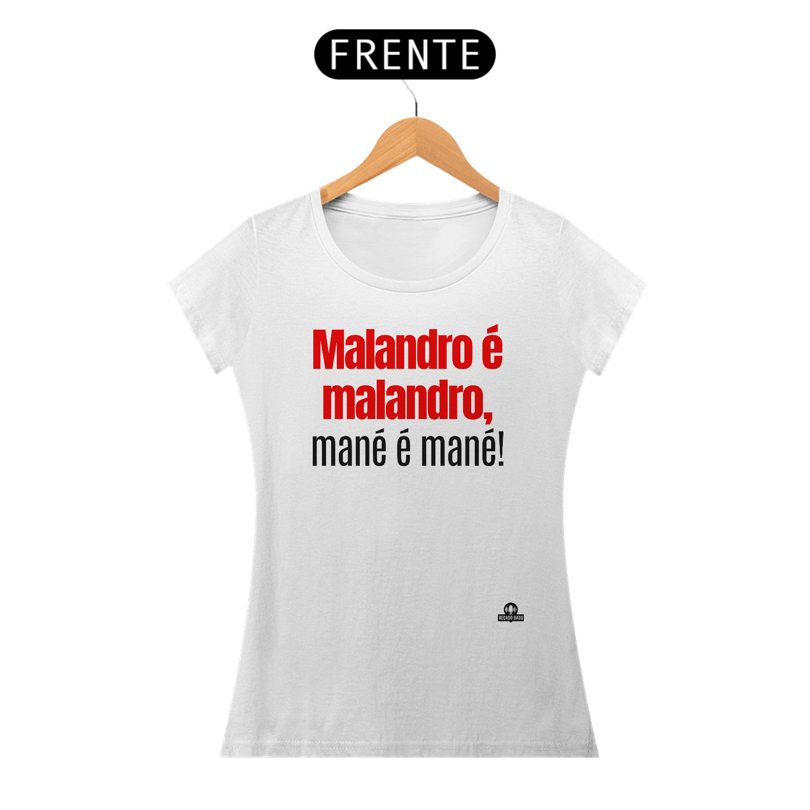 Camiseta de samba feminina com frase 