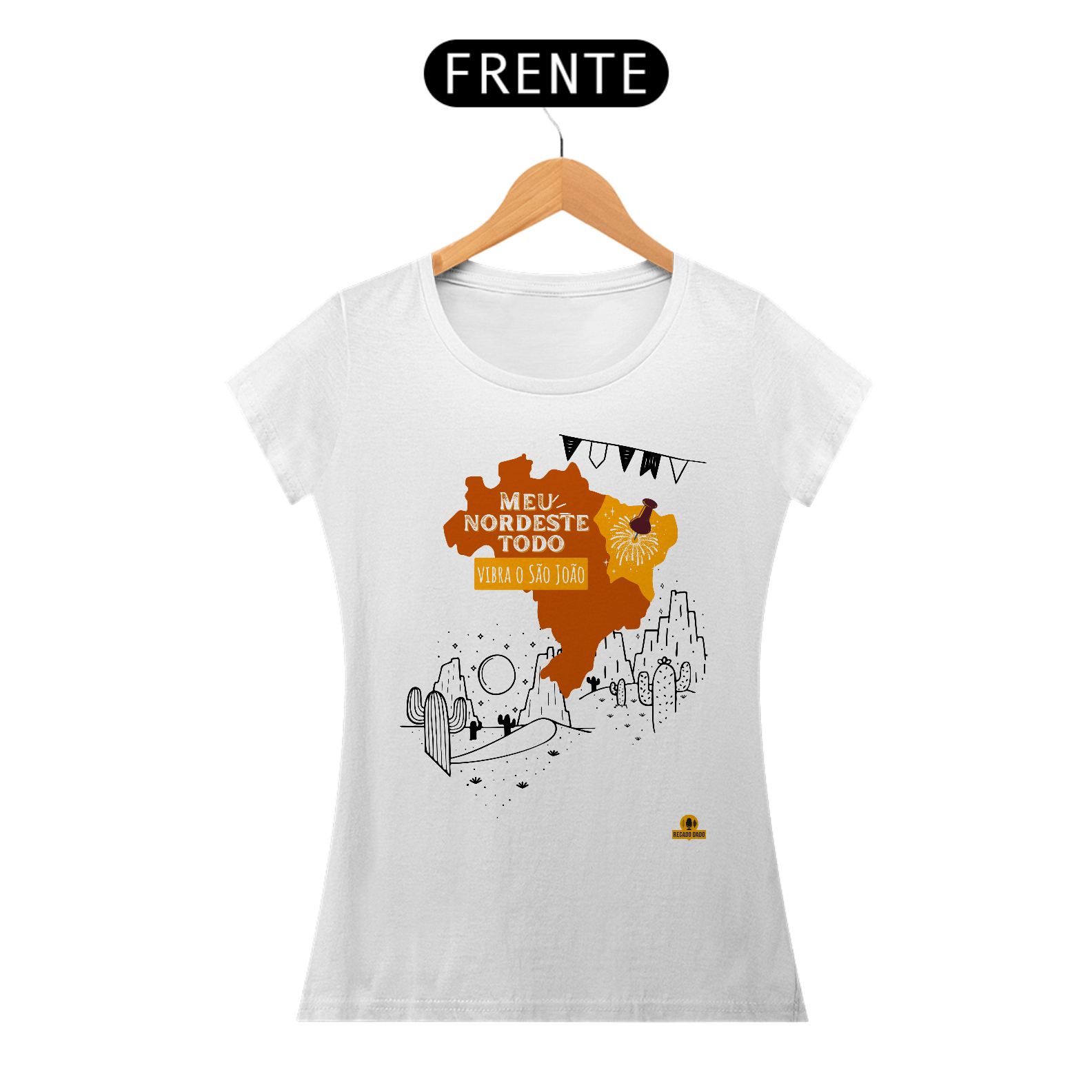 Nome do produto: Camiseta feminina com frase \