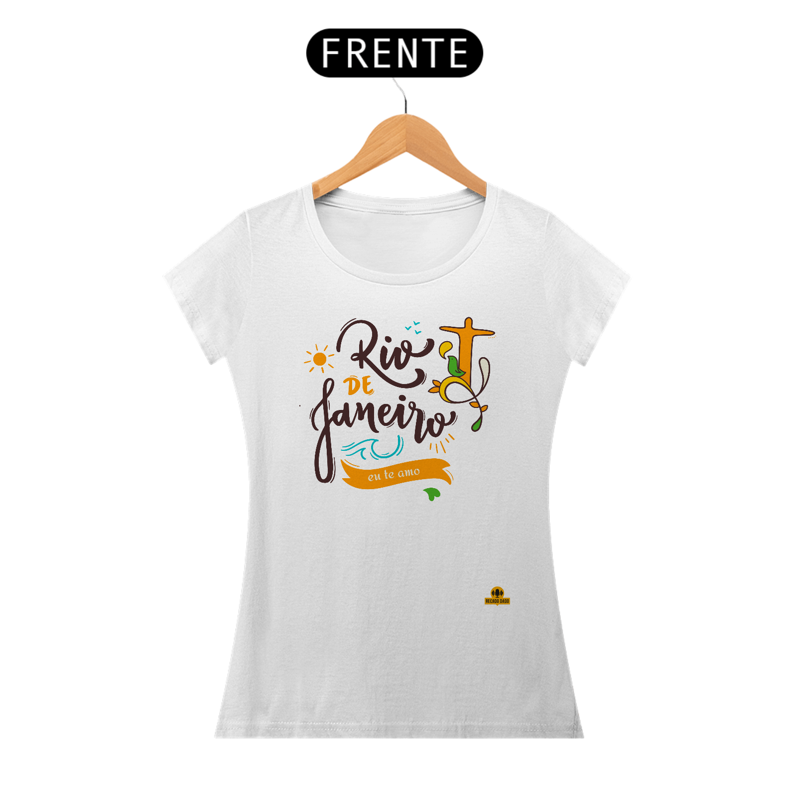 Nome do produto: Camiseta feminina estampada de turista \