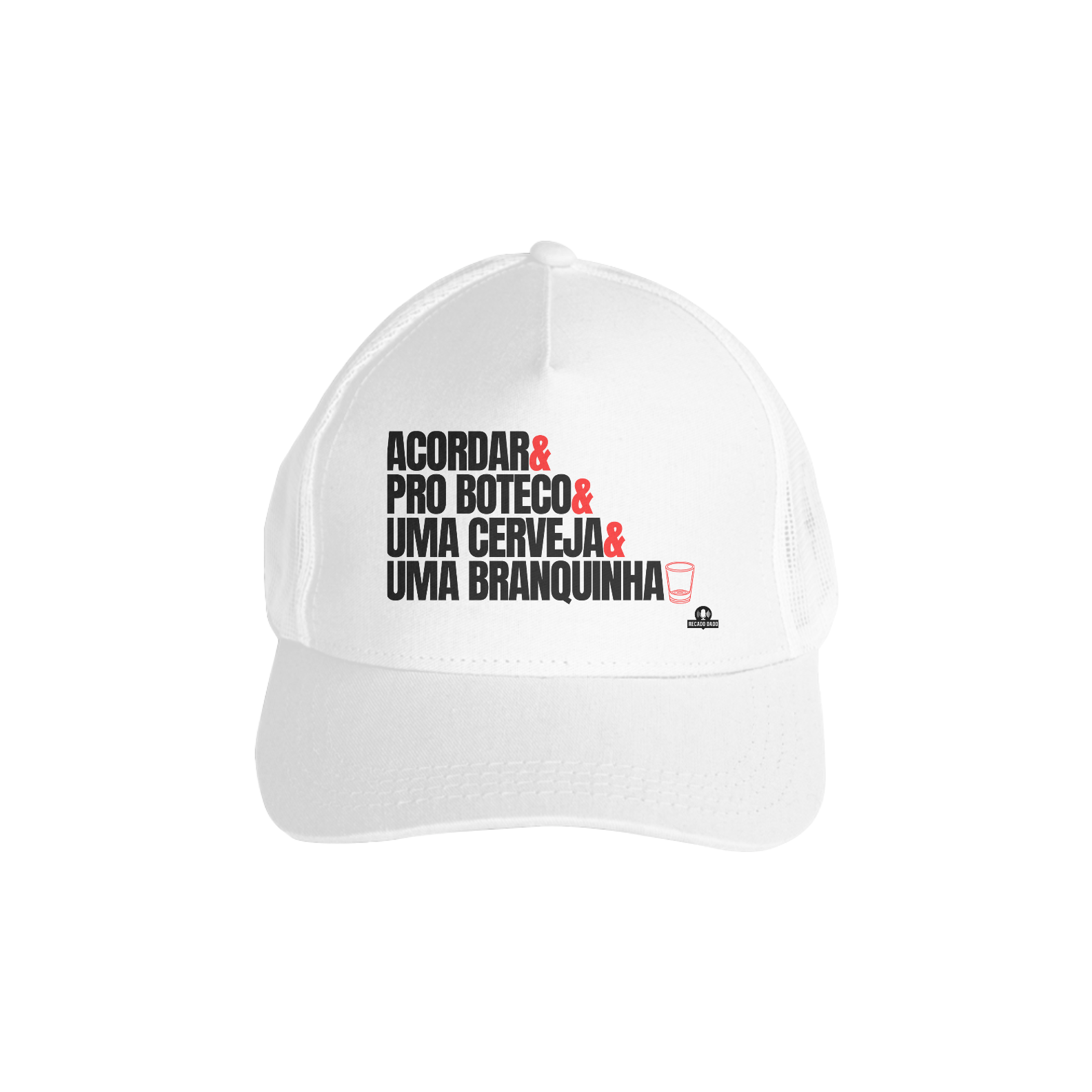 Boné aba curva de botequeiro com frase 