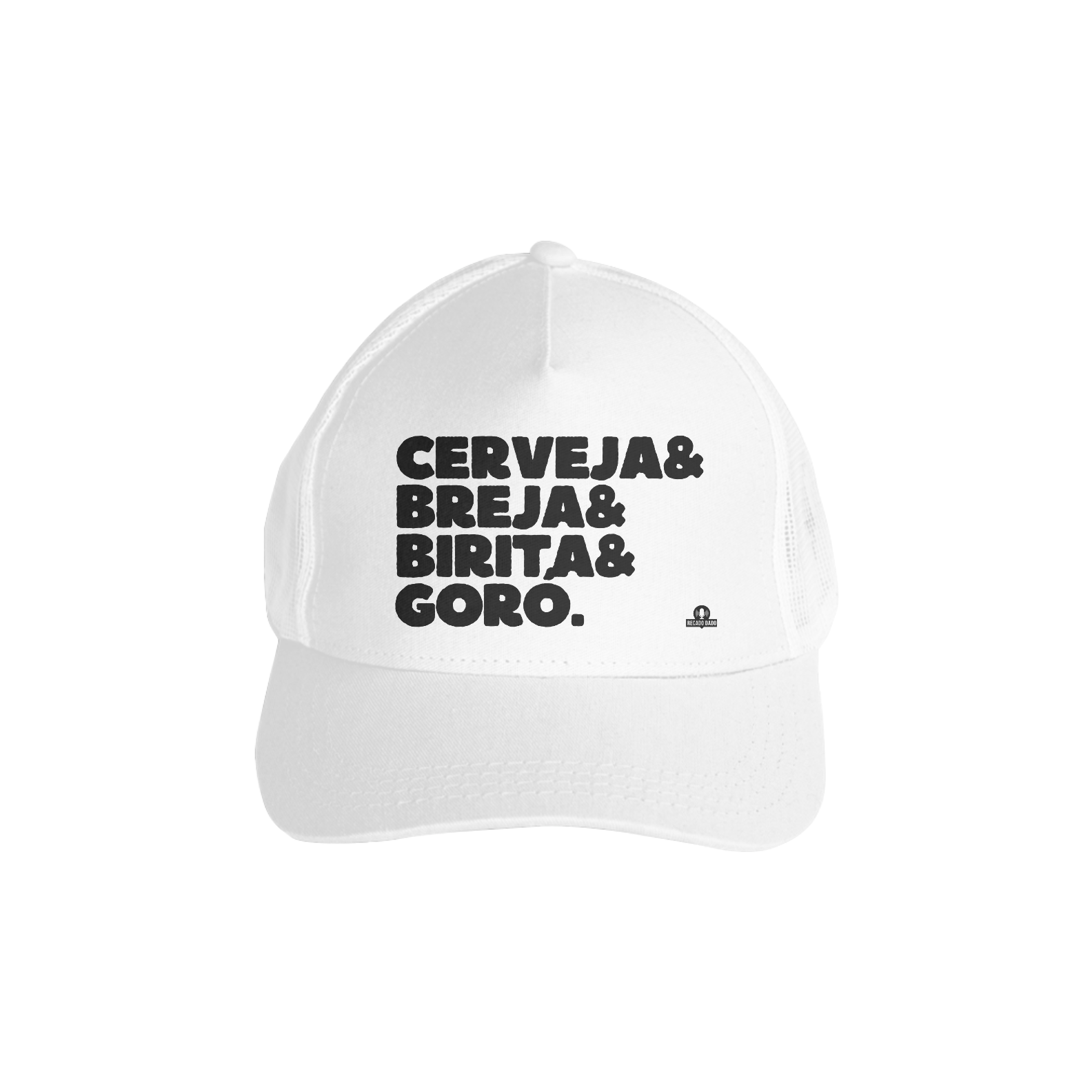 Boné aba curva  de cerveja com frase 