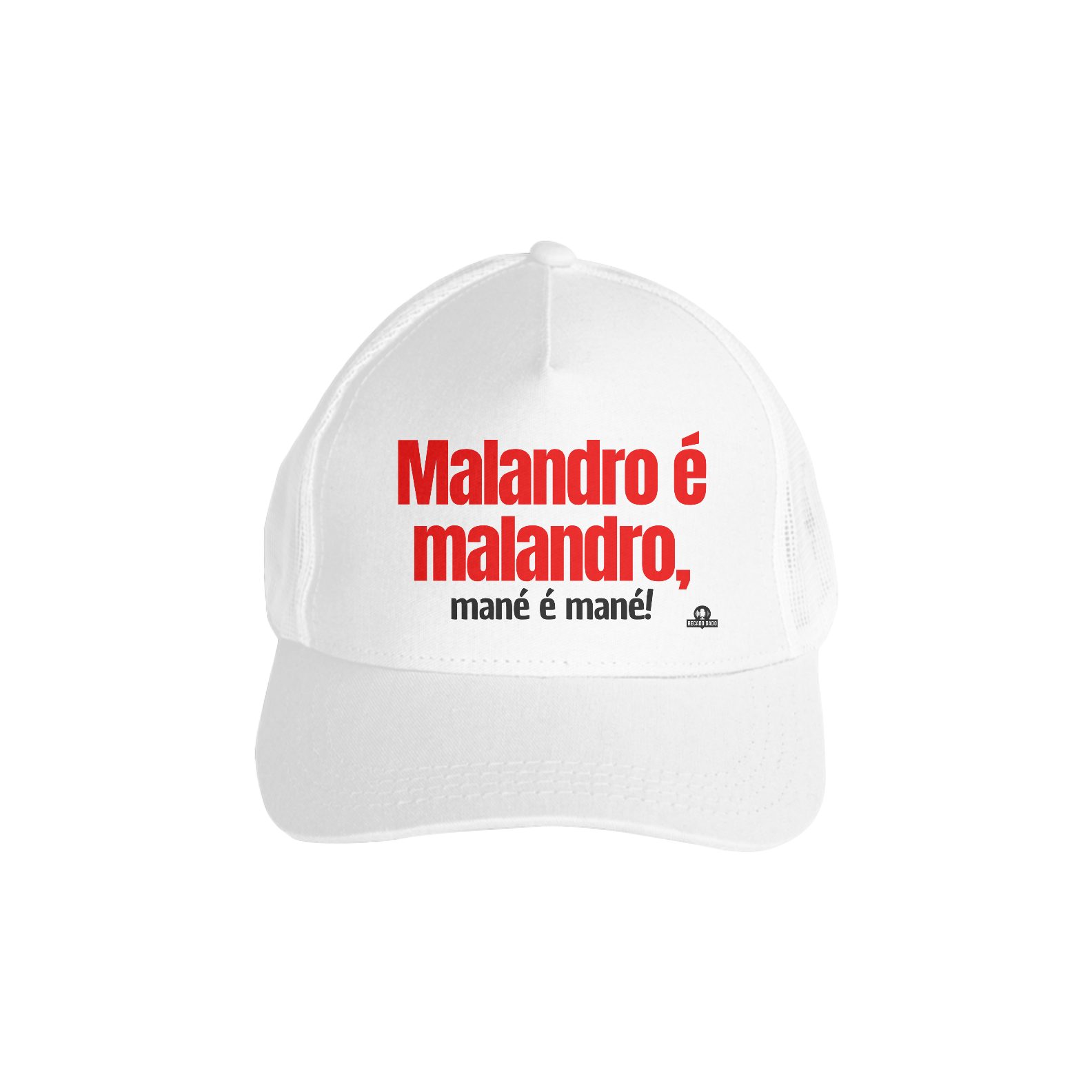 Boné aba curva de samba com frase 