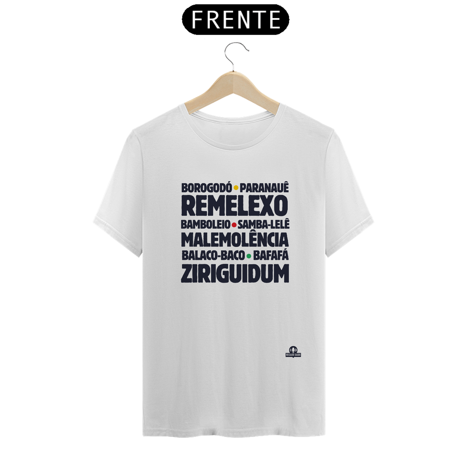 Camiseta com as expressões brasileiras 