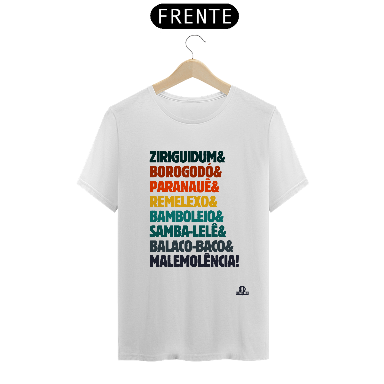 Camiseta com as expressões brasileiras 