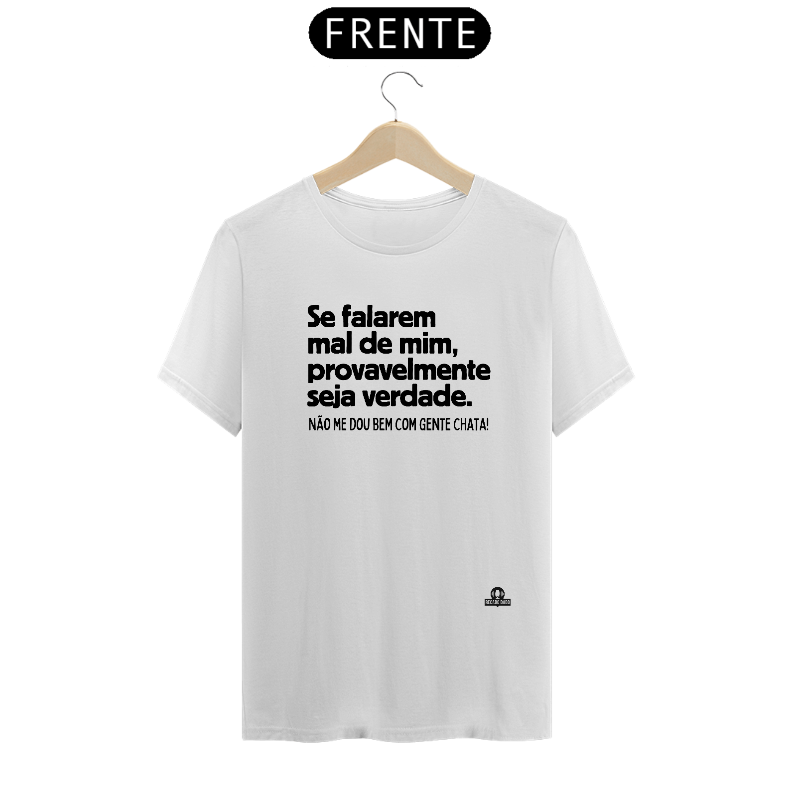Nome do produto: Camiseta com frase de humor \