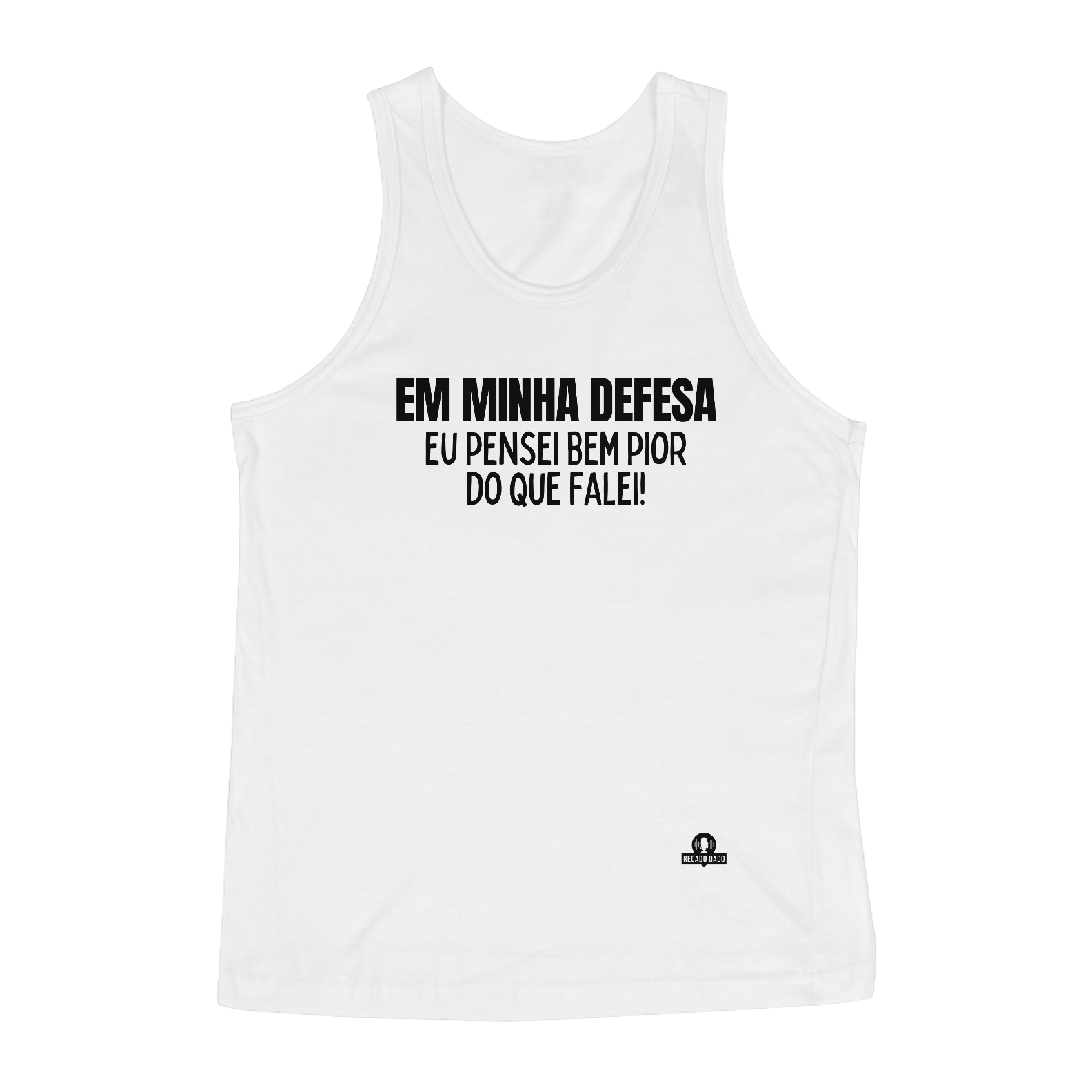 Camiseta regata frase engraçada 
