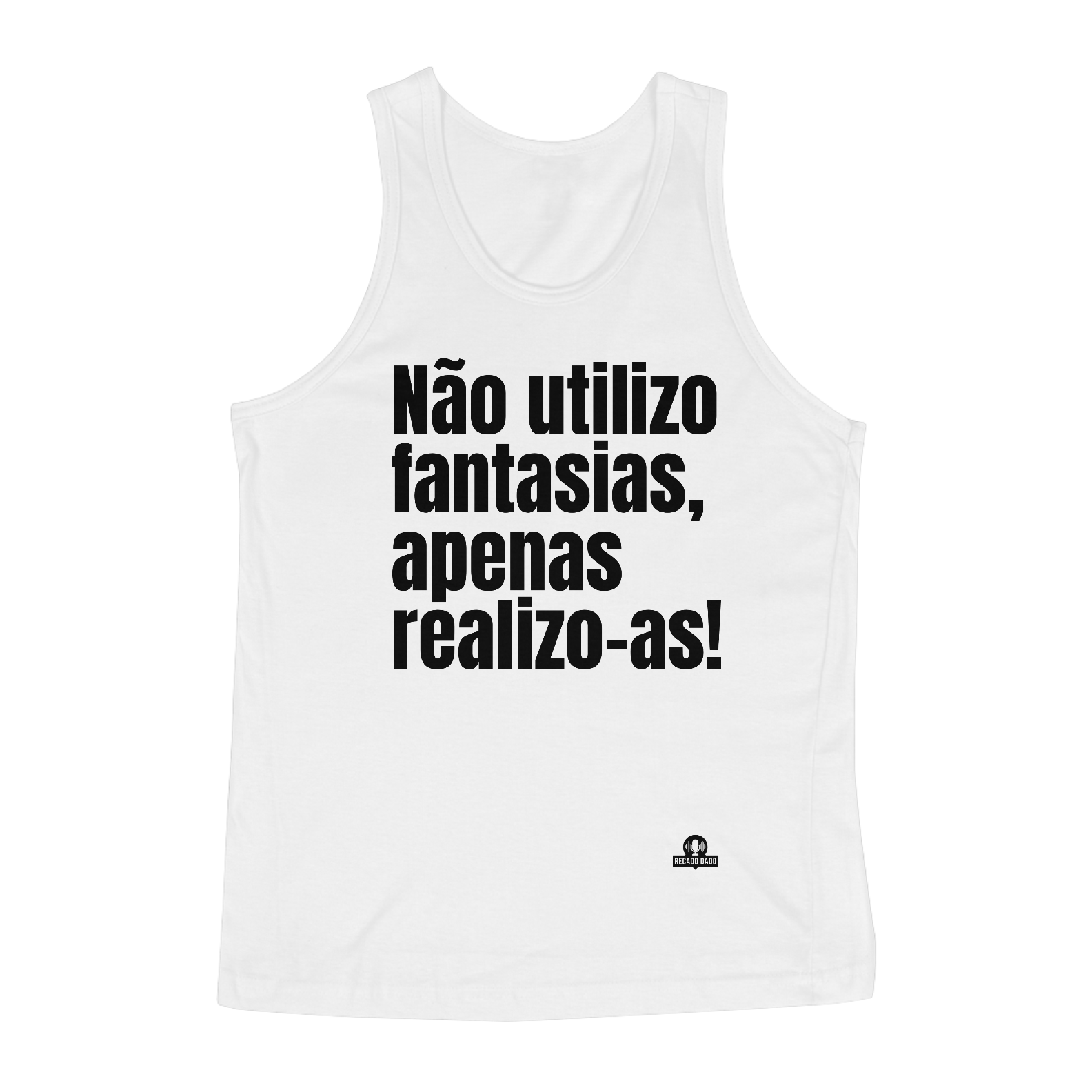 Camiseta regata com frase engraçada para carnaval 