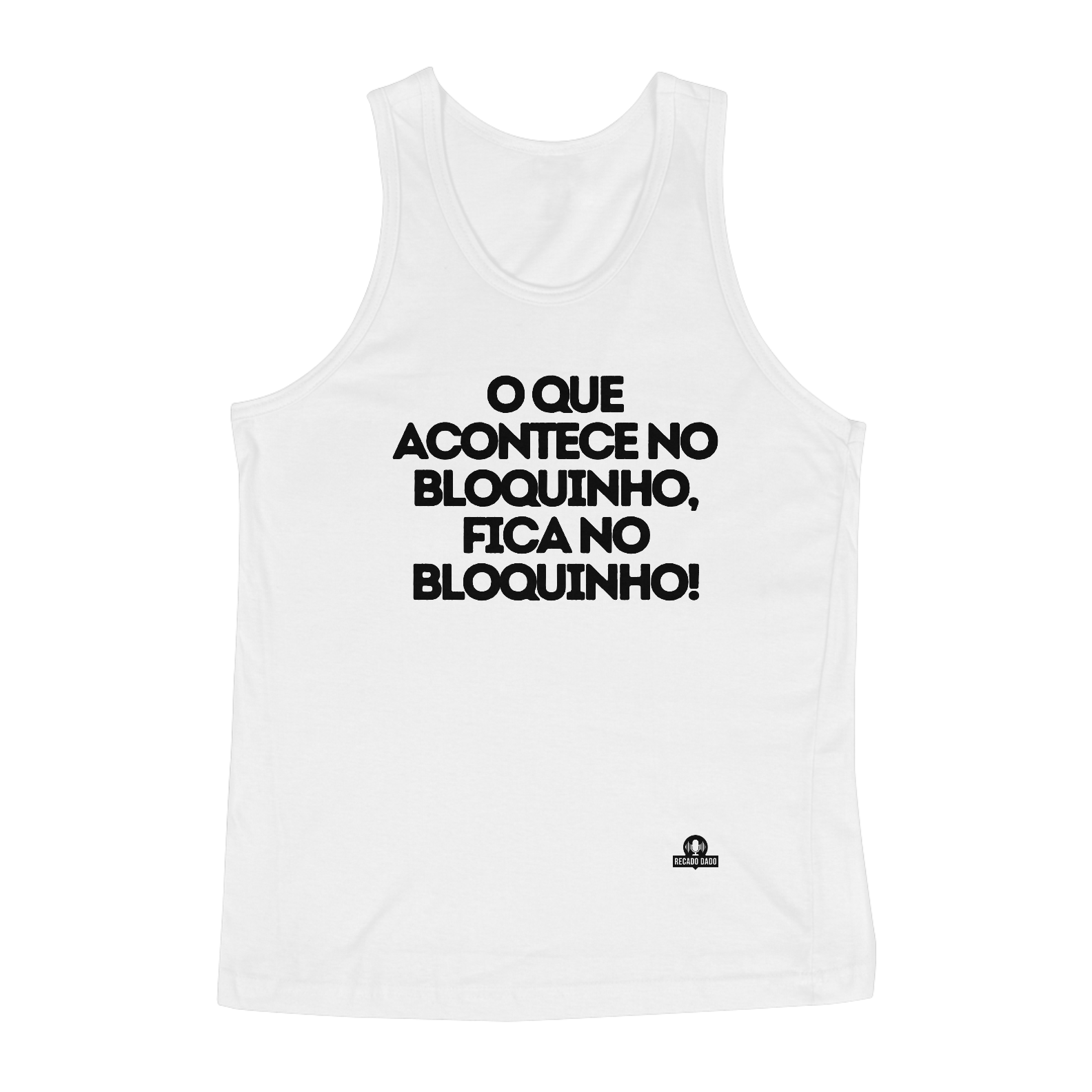 Camiseta regata de bloquinho de carnaval 