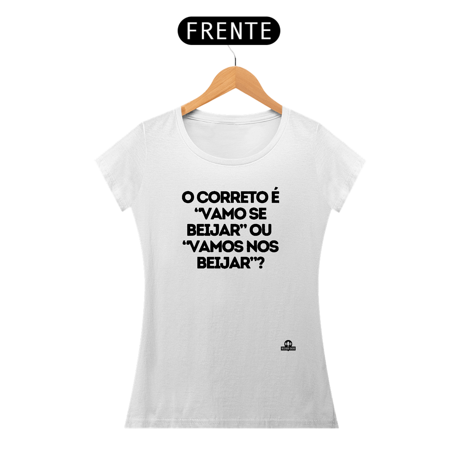 Camiseta baby long de carnaval com frase engraçada 