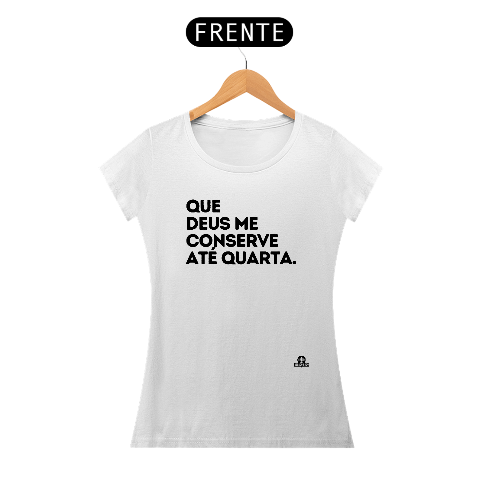 Camiseta baby long com frase de humor 