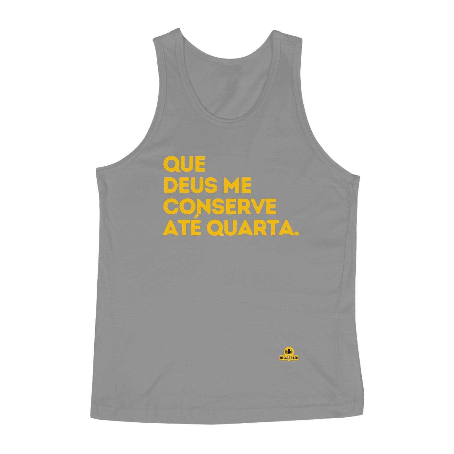Camiseta regata com frase de humor 