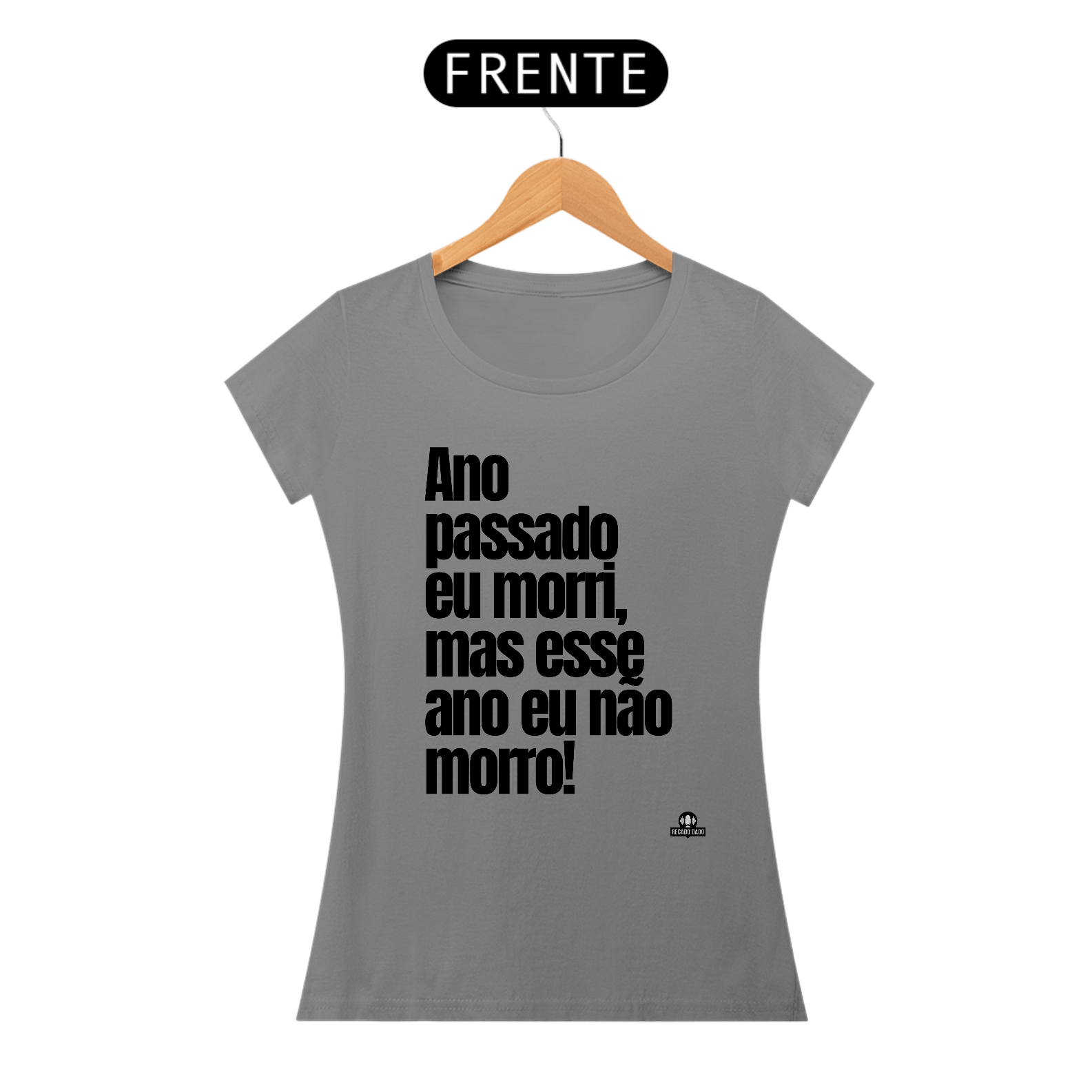 Camiseta feminina de bloquinho com frase do cantor Belchior 