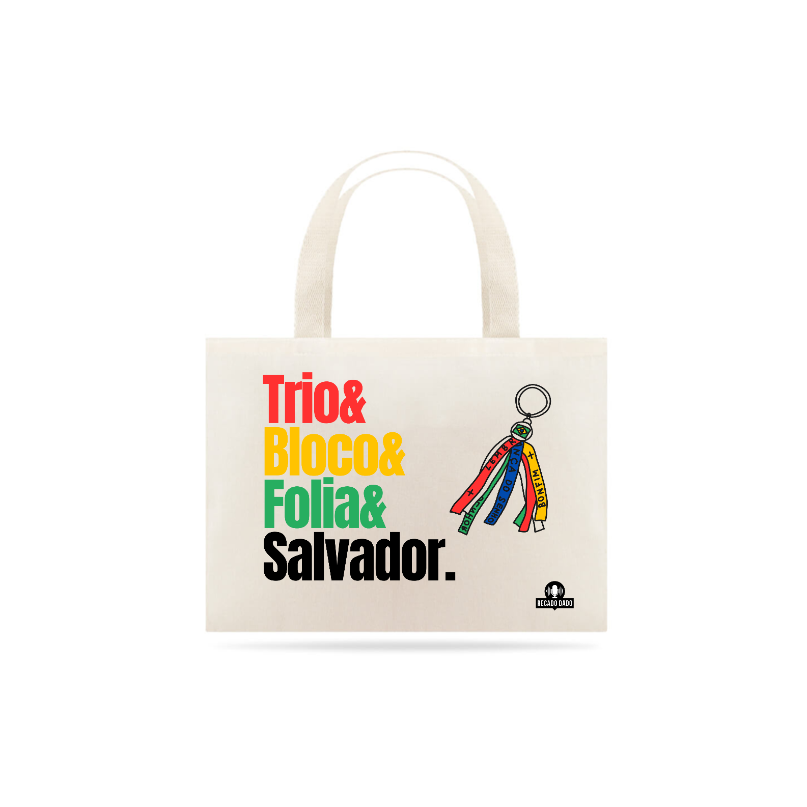 Ecobag para o carnaval de Salvador com frase 