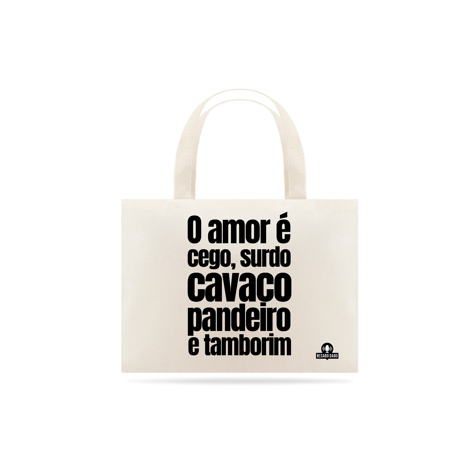 Ecobag samba com frase 