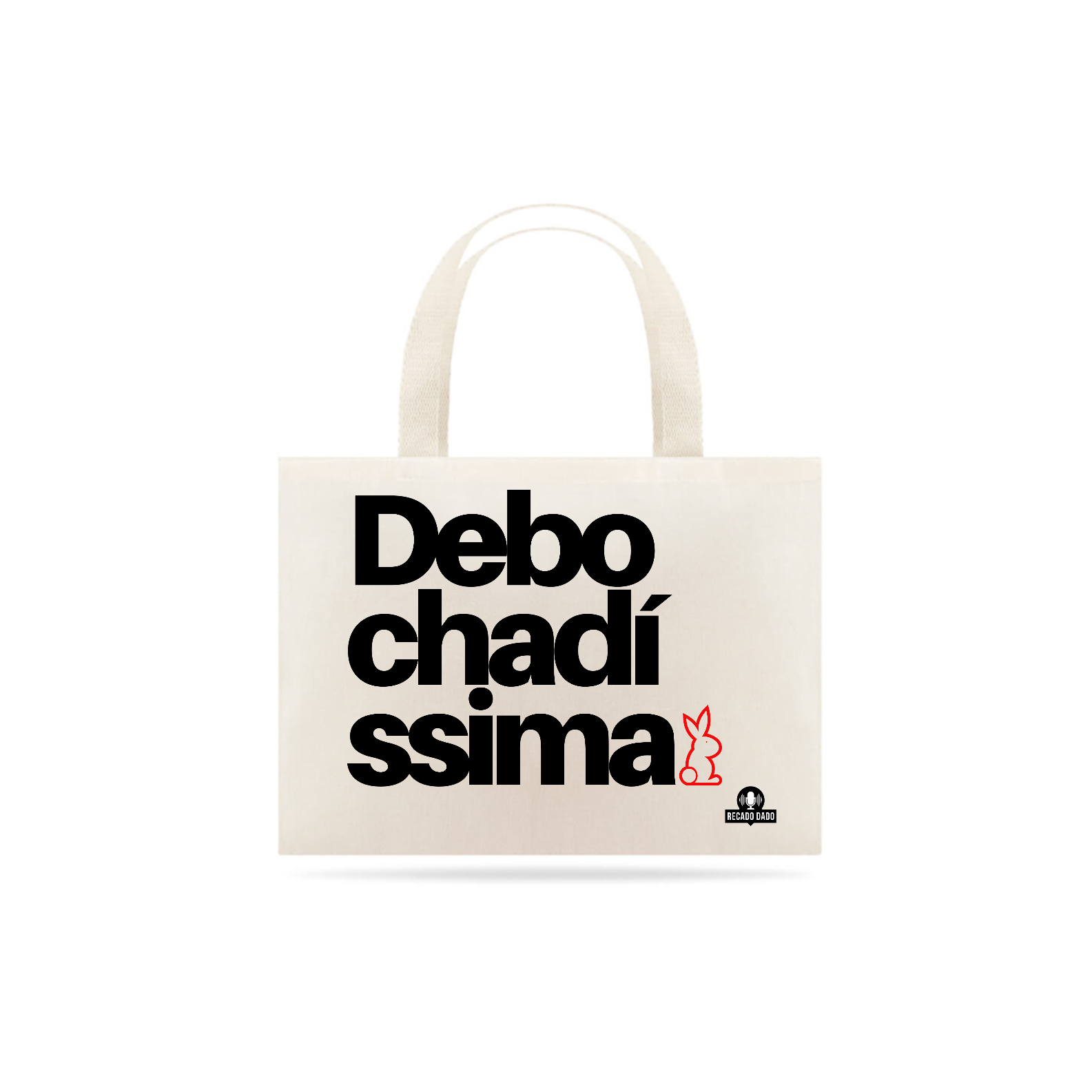 Ecobag feminina com frase estampada 