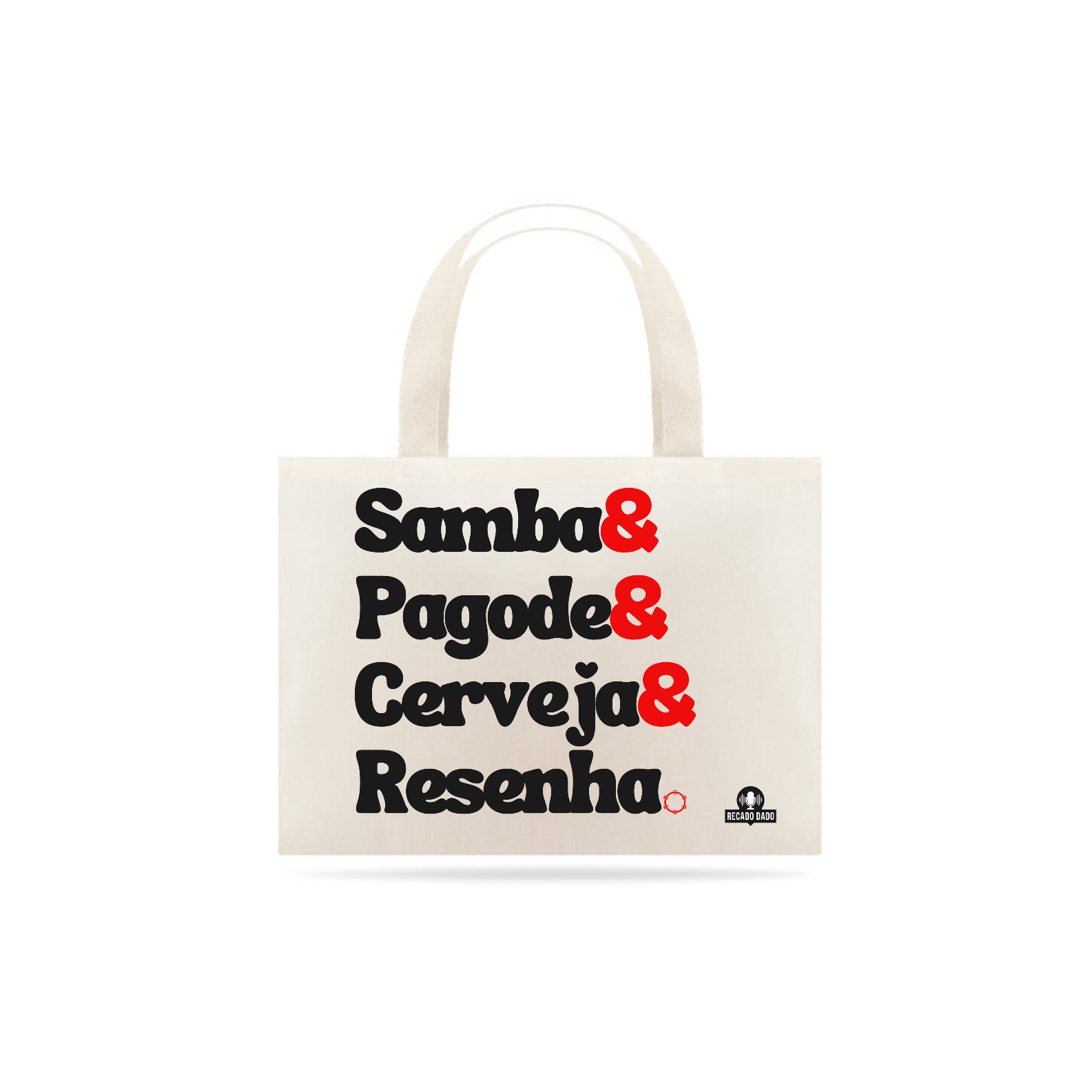 Ecobag feminina de fim de semana com frase 