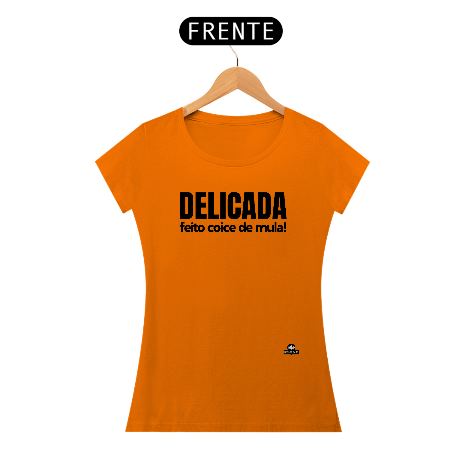 Camiseta baby long feminina com frase engraçada 