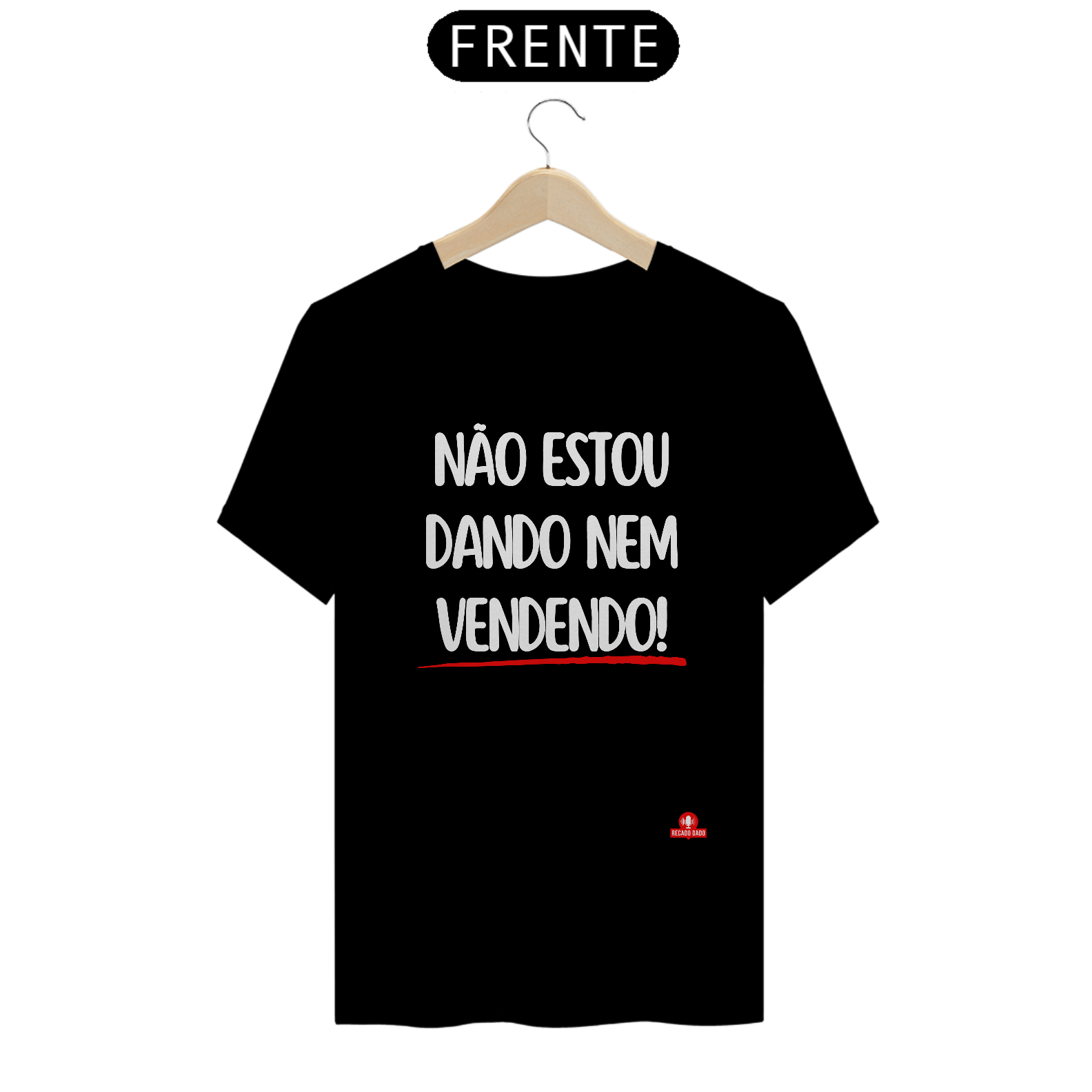 Camiseta com frase divertida 