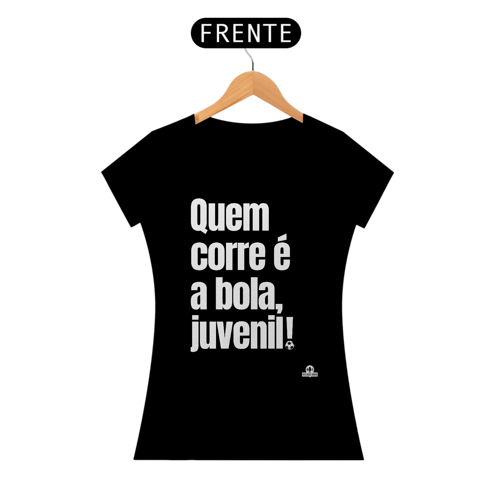 Camiseta de futebol com frase 