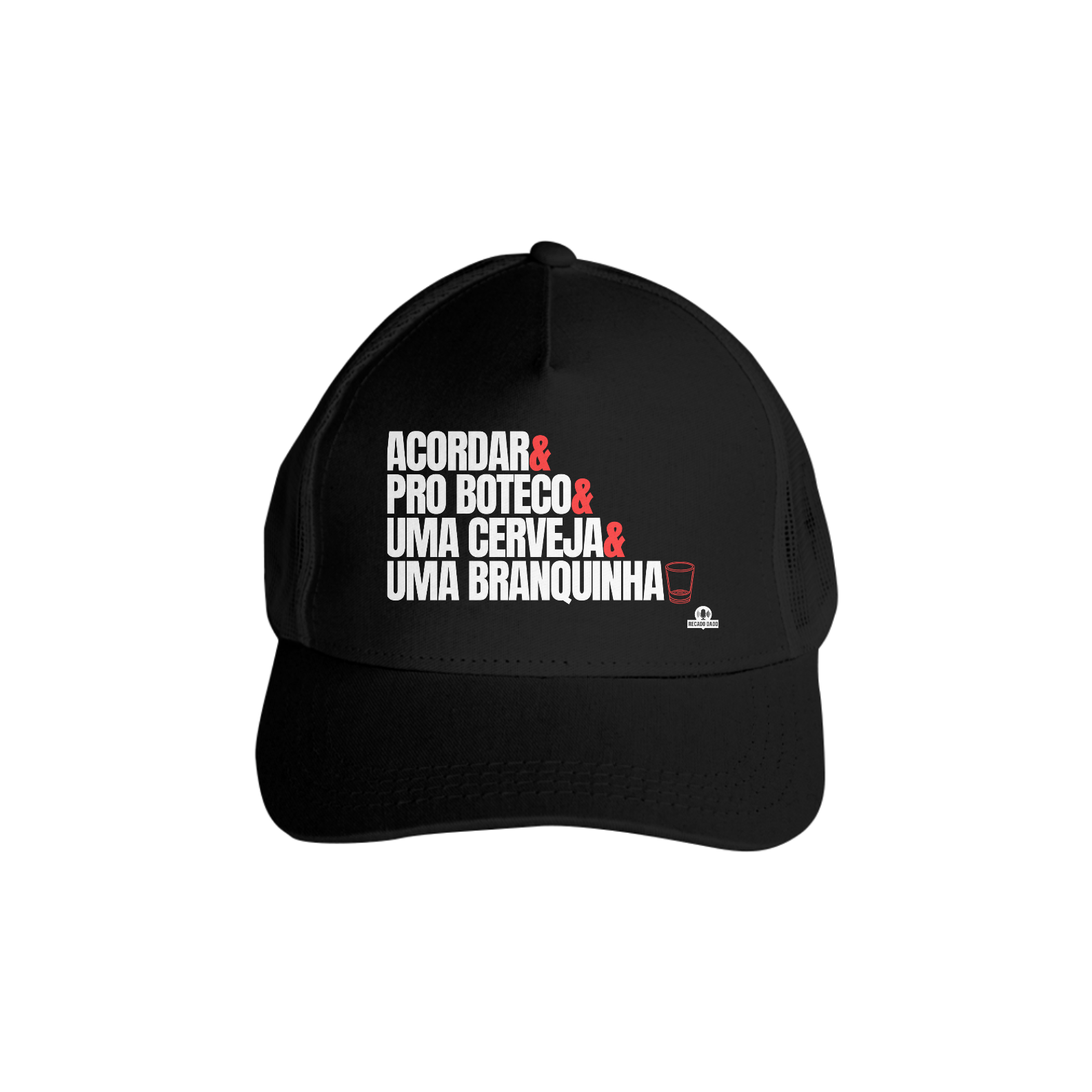 Boné aba curva de botequeiro com frase 