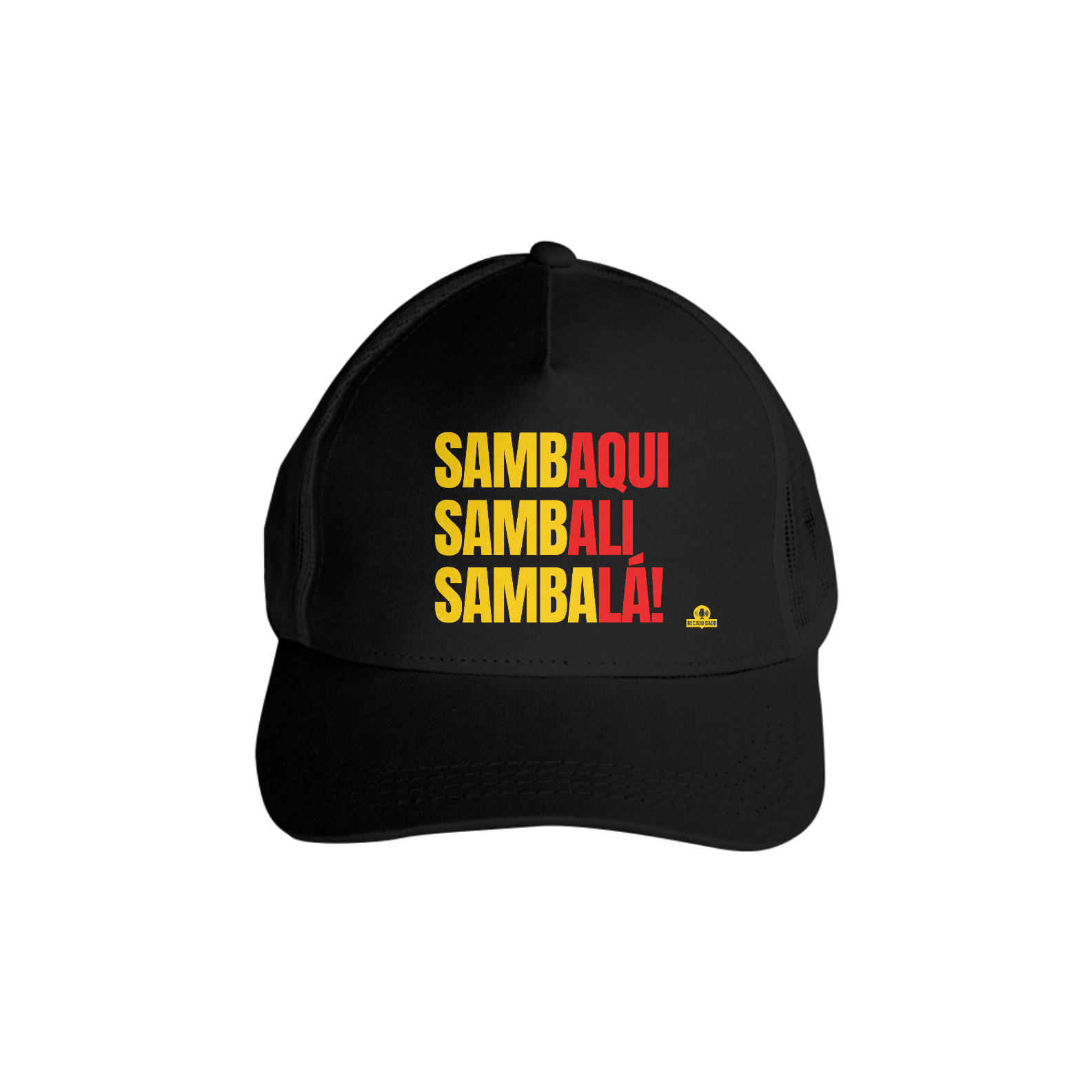 Boné aba curva de samba frase 