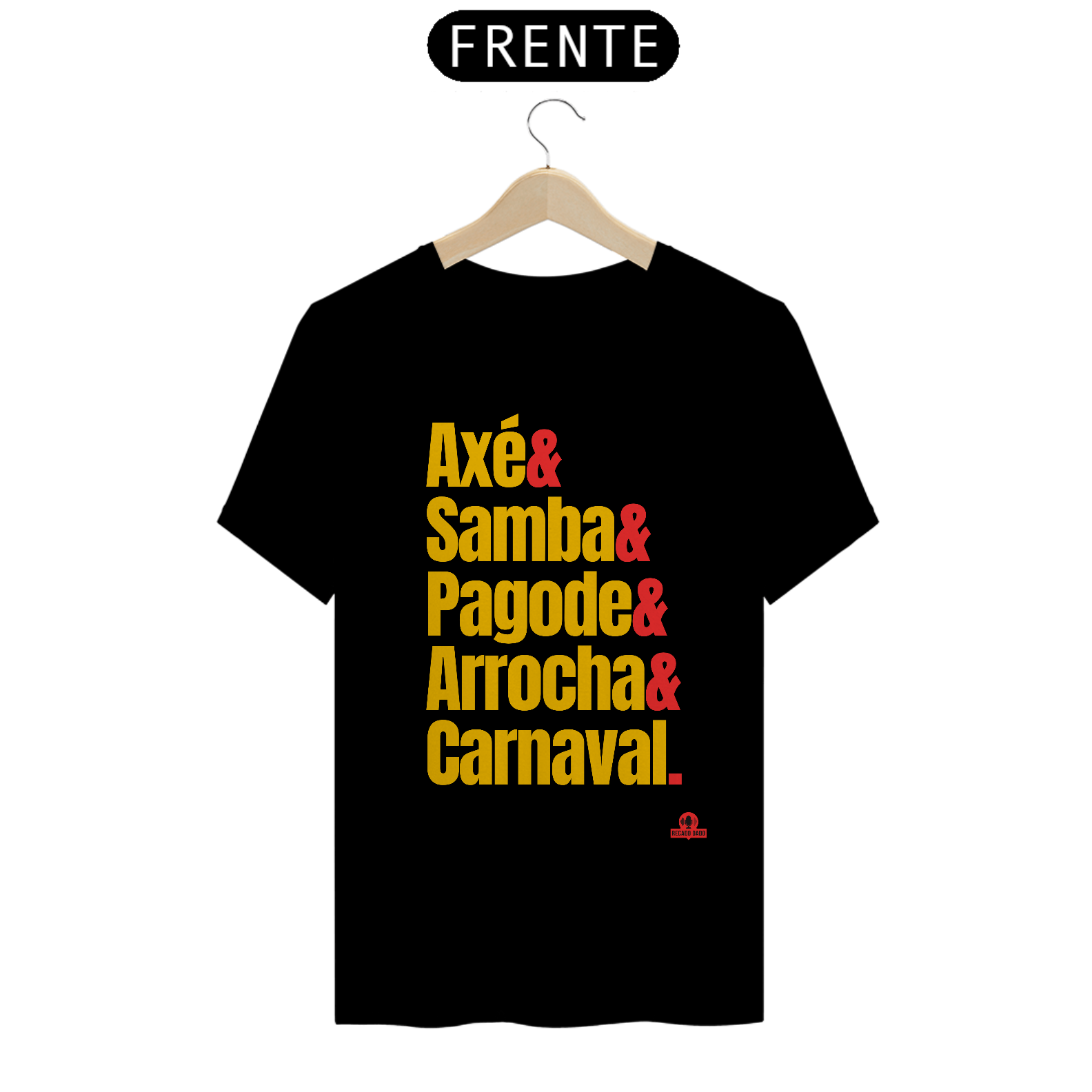 Camiseta com estampa dos ritmos carnavalescos 