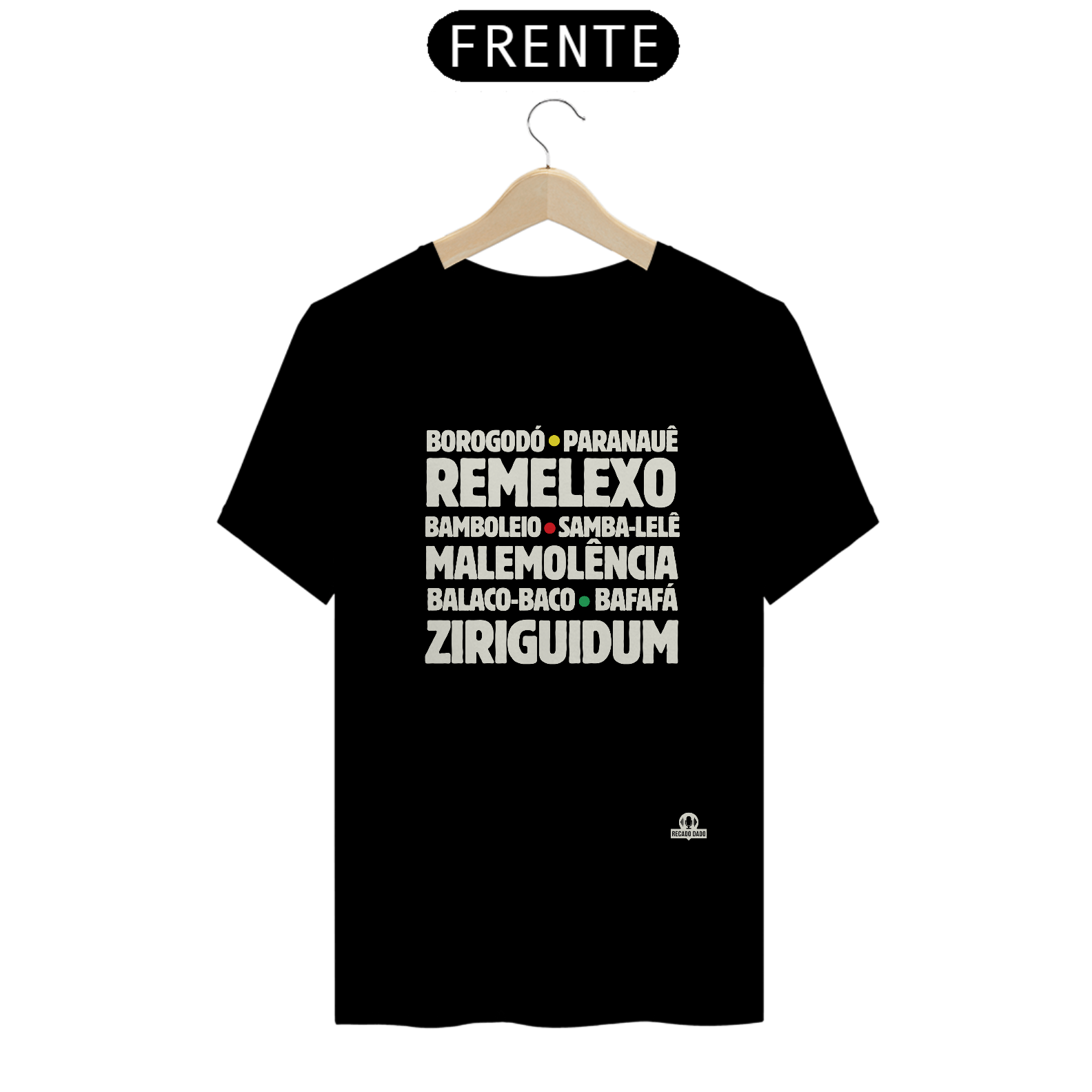 Camiseta com as expressões brasileiras 