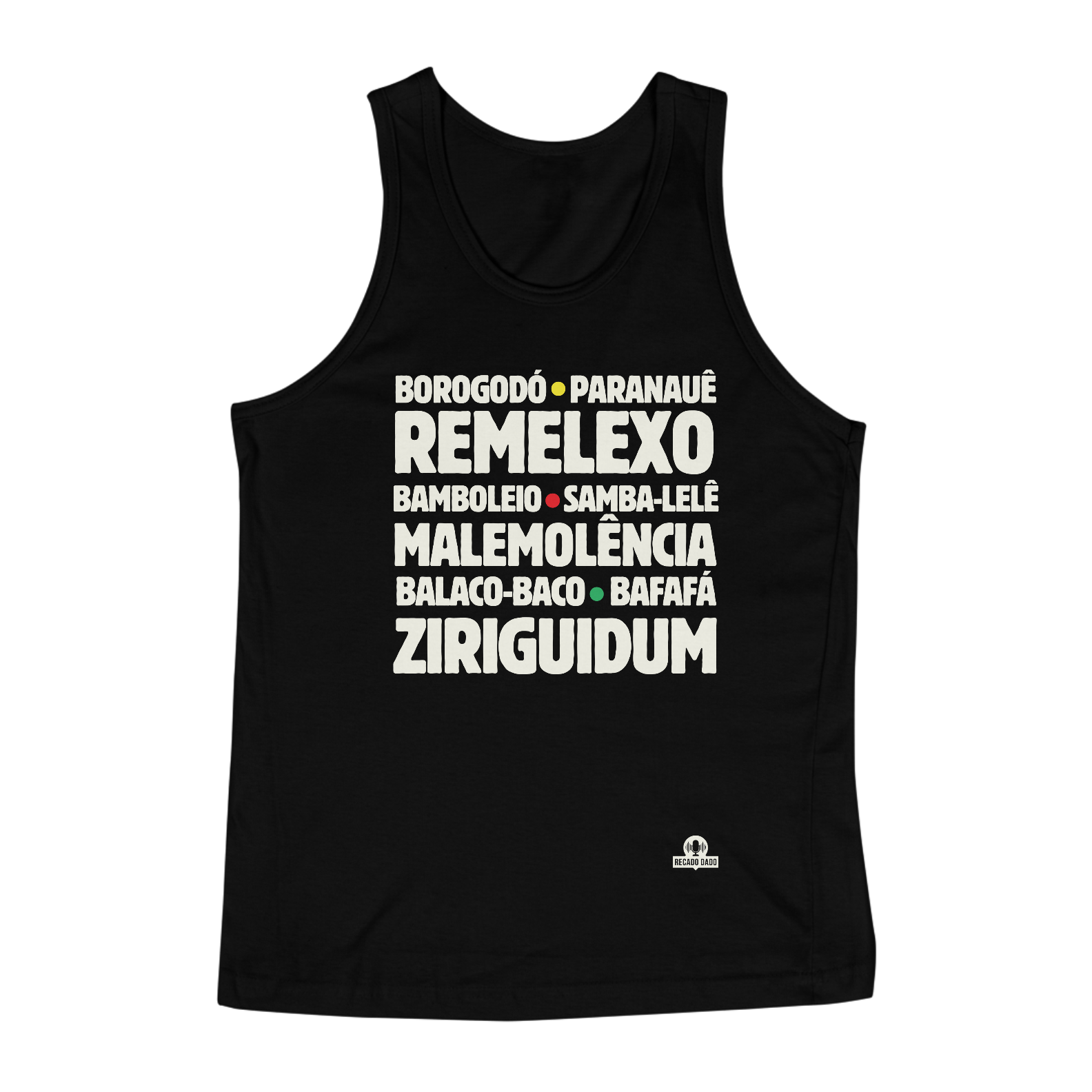 Camiseta regata com as expressões brasileiras 