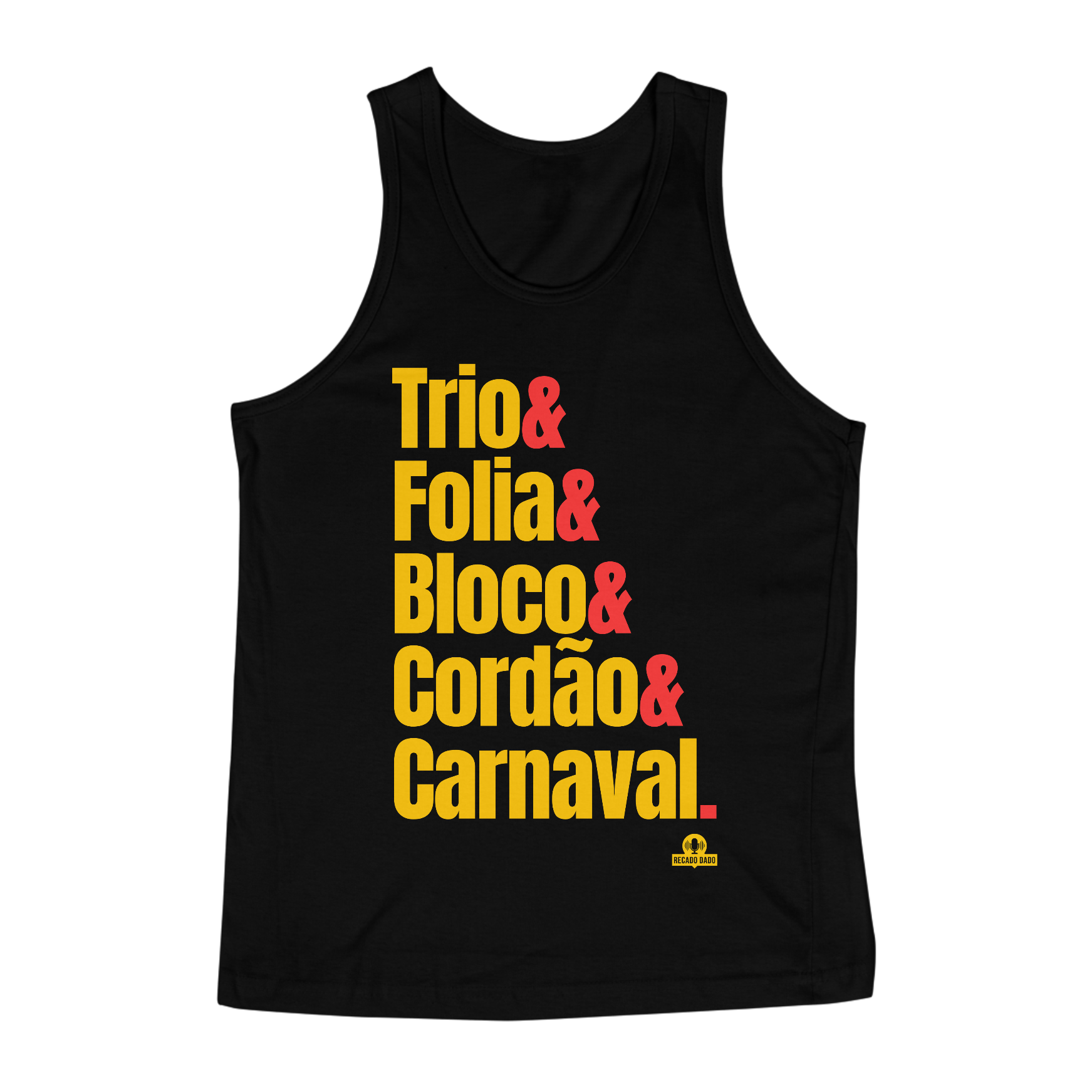 Camiseta regata para o carnaval com frase 