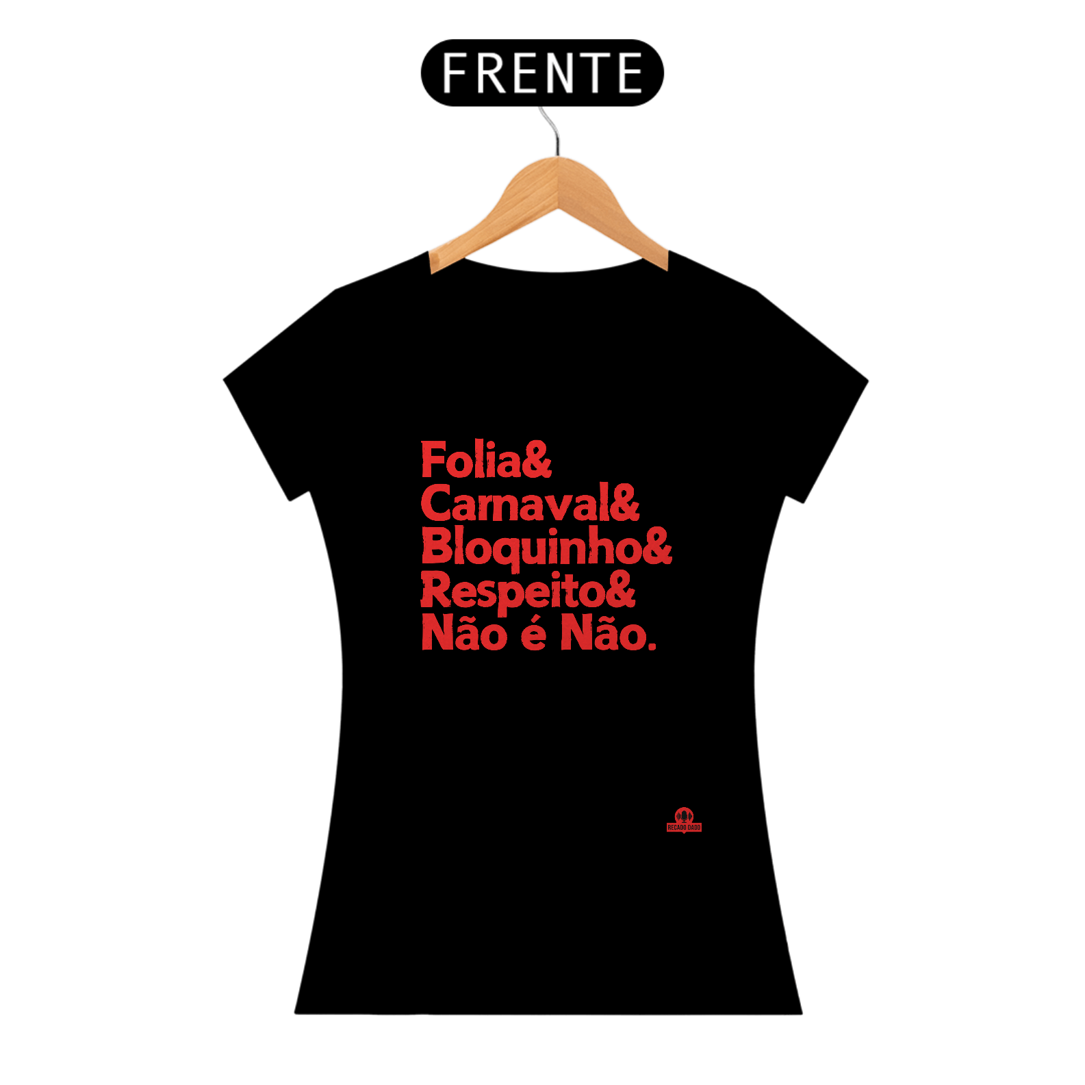 Camiseta baby long para o carnaval com frase 