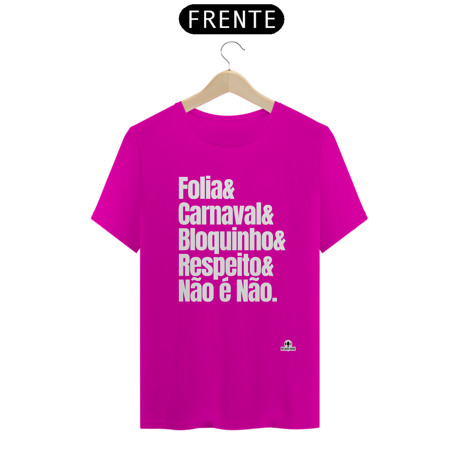 Camiseta para o carnaval com frase 