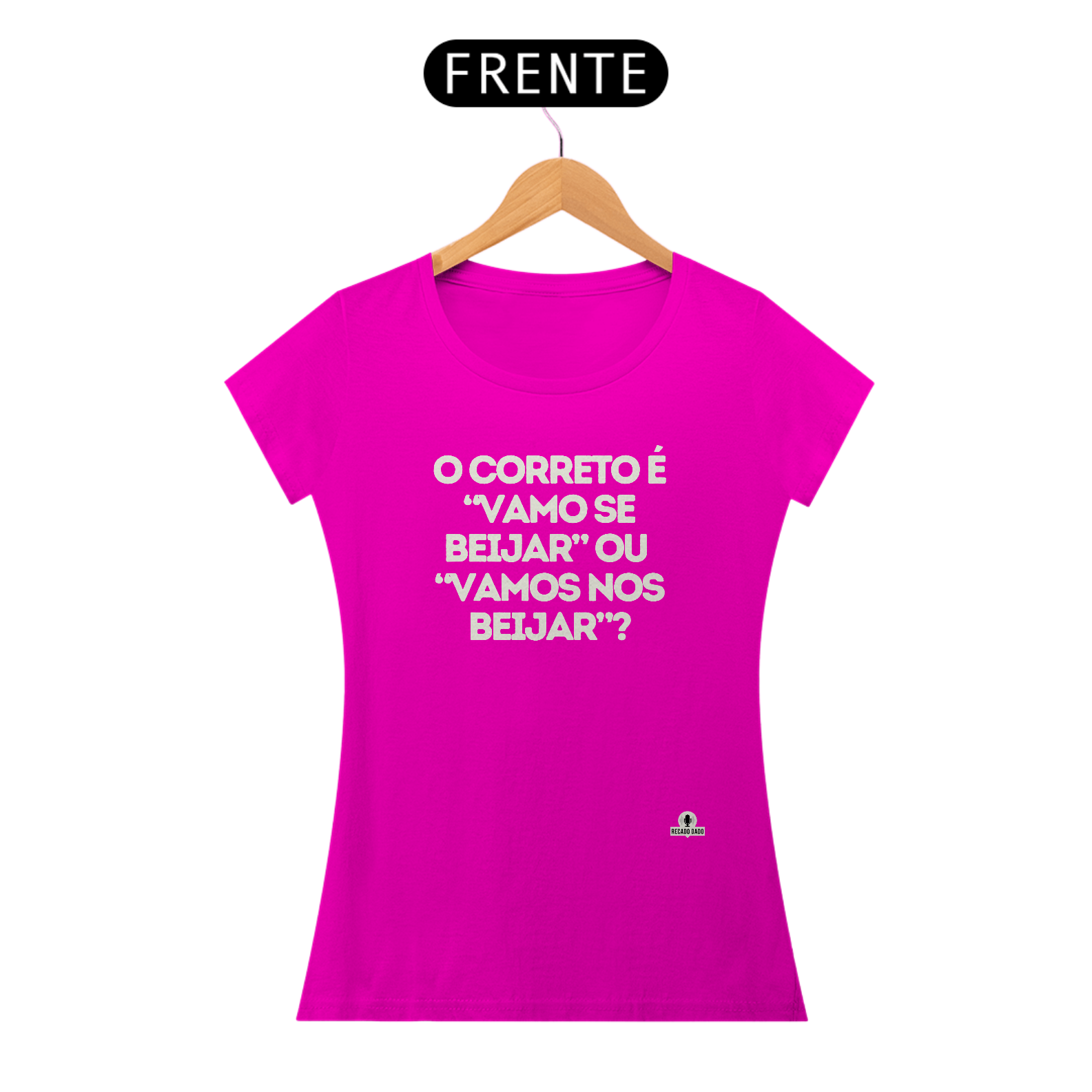 Camiseta baby long de carnaval com frase engraçada 