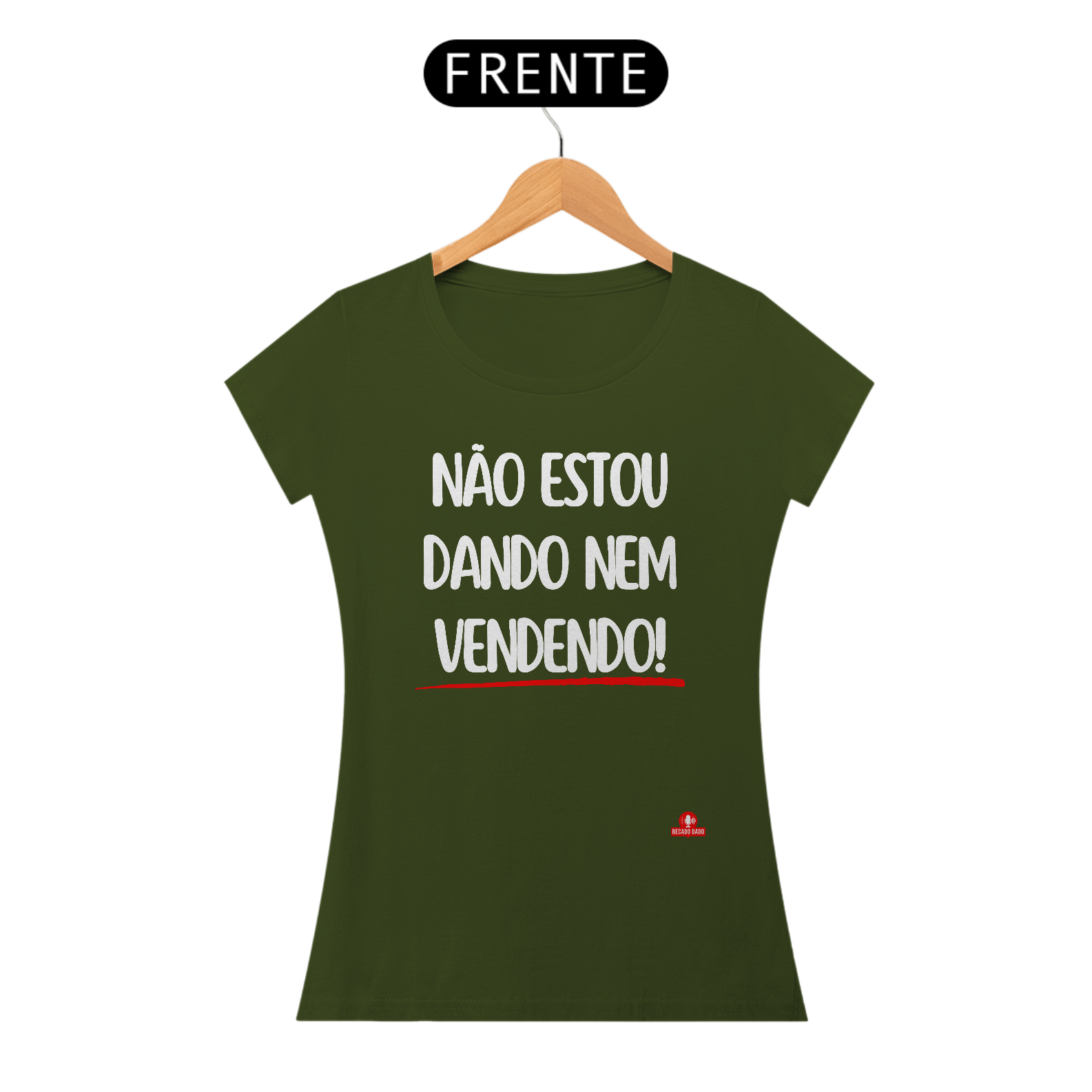 Camiseta feminina com frase divertida 