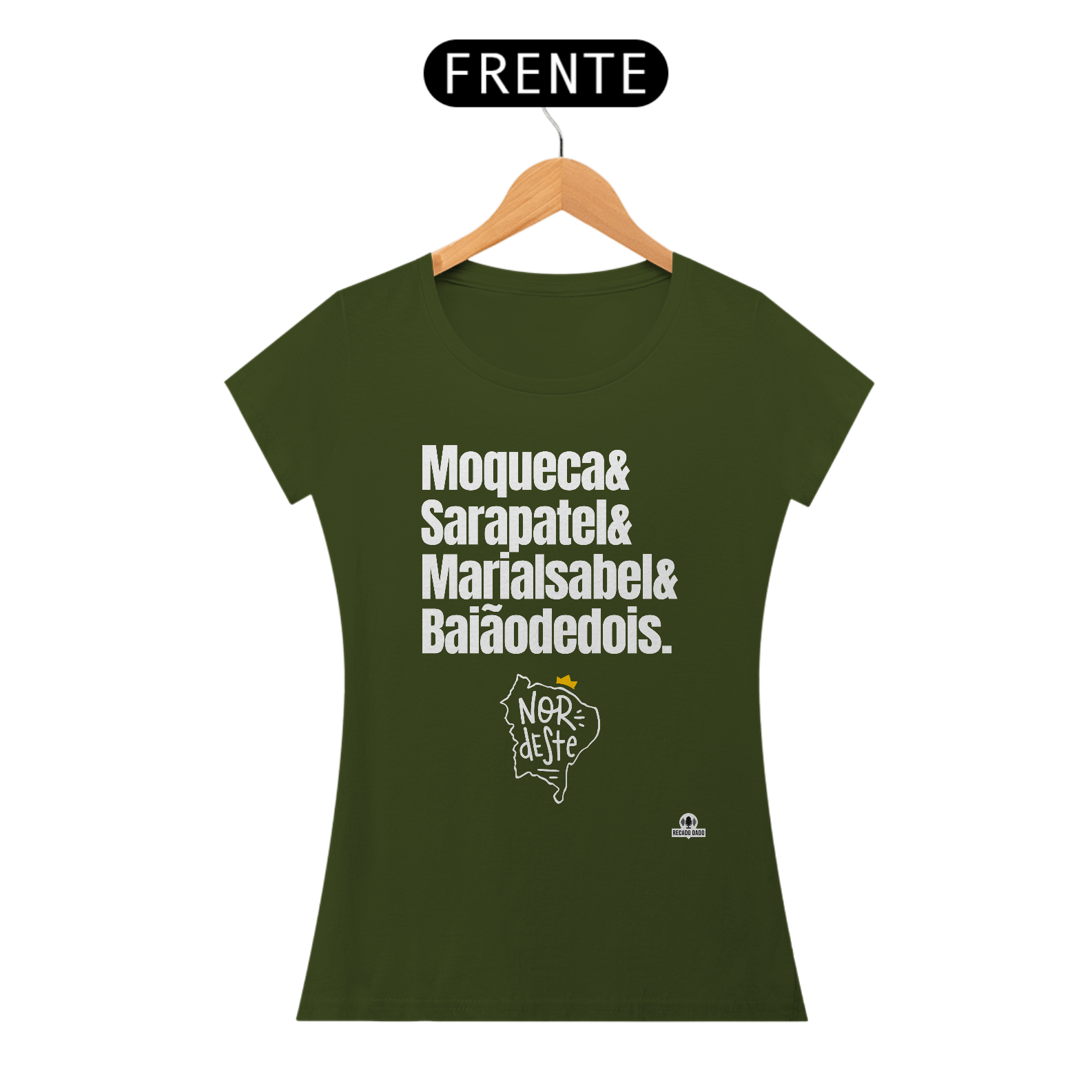 Camiseta feminina de comidas nordestinas 