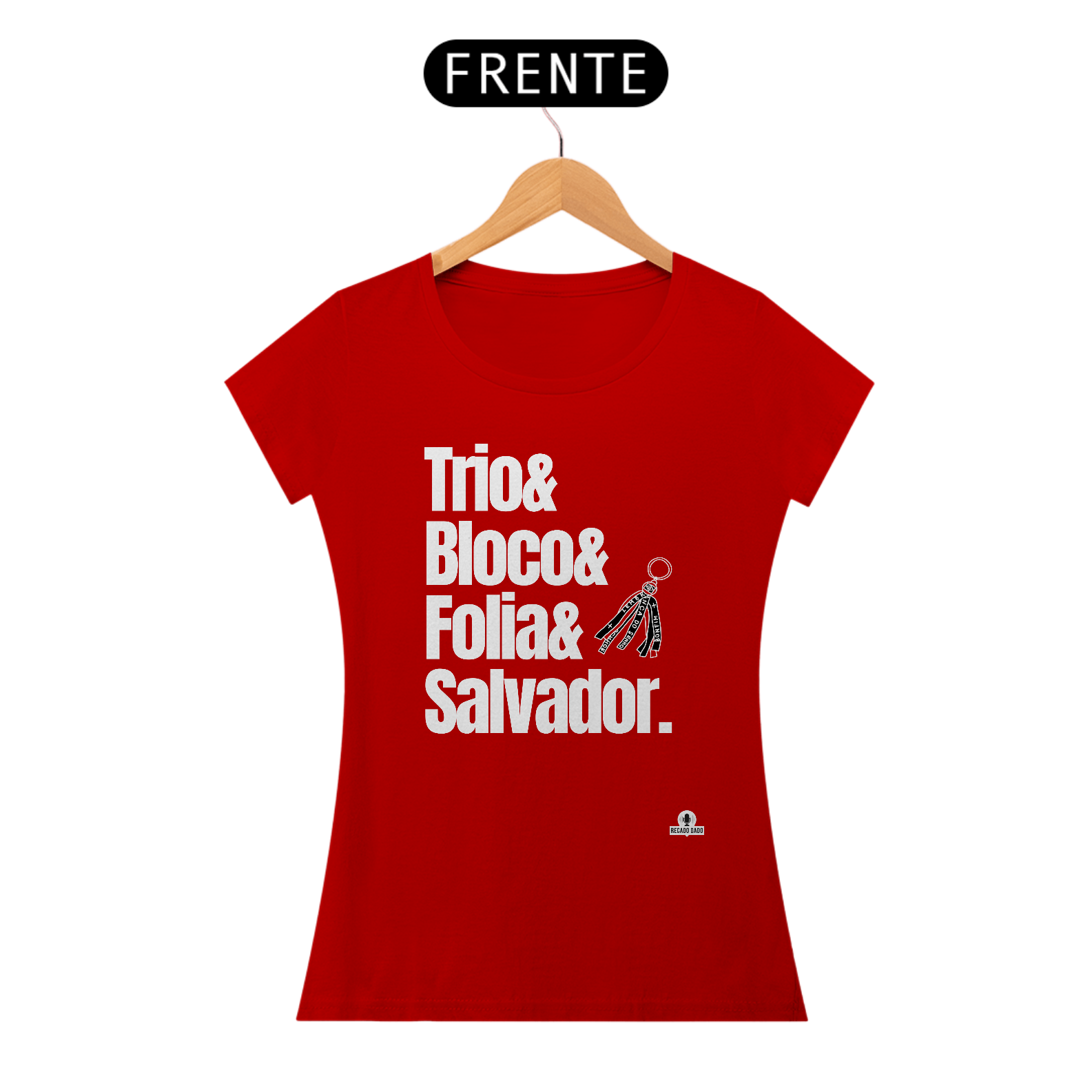 Nome do produto: Camiseta para o carnaval de Salvador com frase \